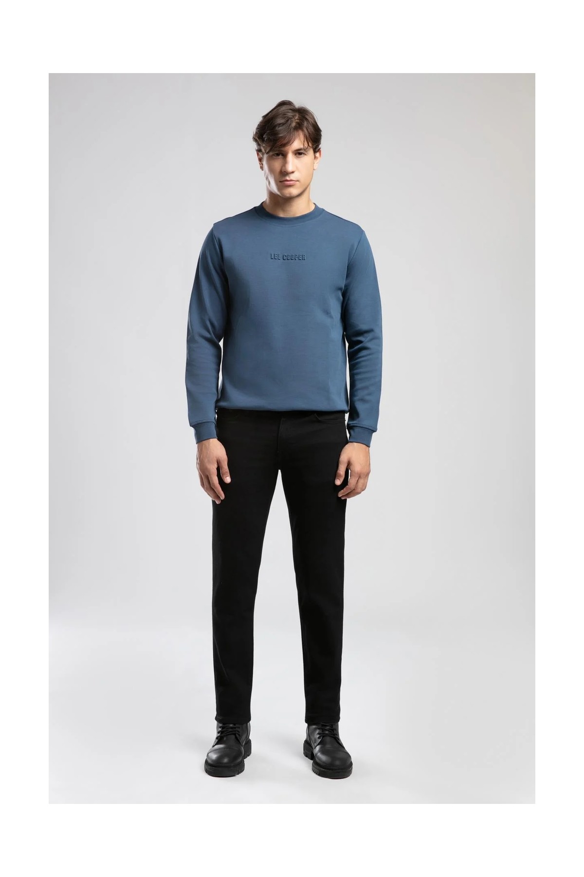 Lee Cooper Jagger Erkek Slım Straıght Dar Kesim Normal Bel Düz Paça Jean Pantolon Siyah