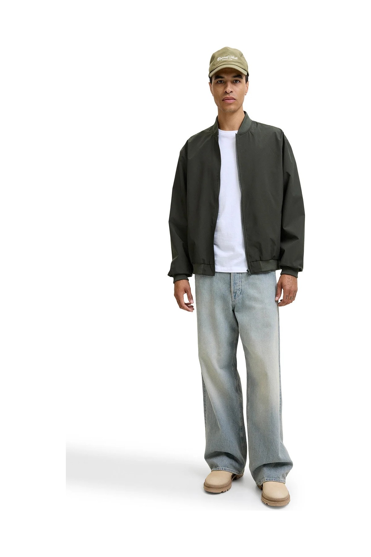 Jack & Jones JJECHARGE BOMBER JACKET N Haki Erkek Ceket görsel 5