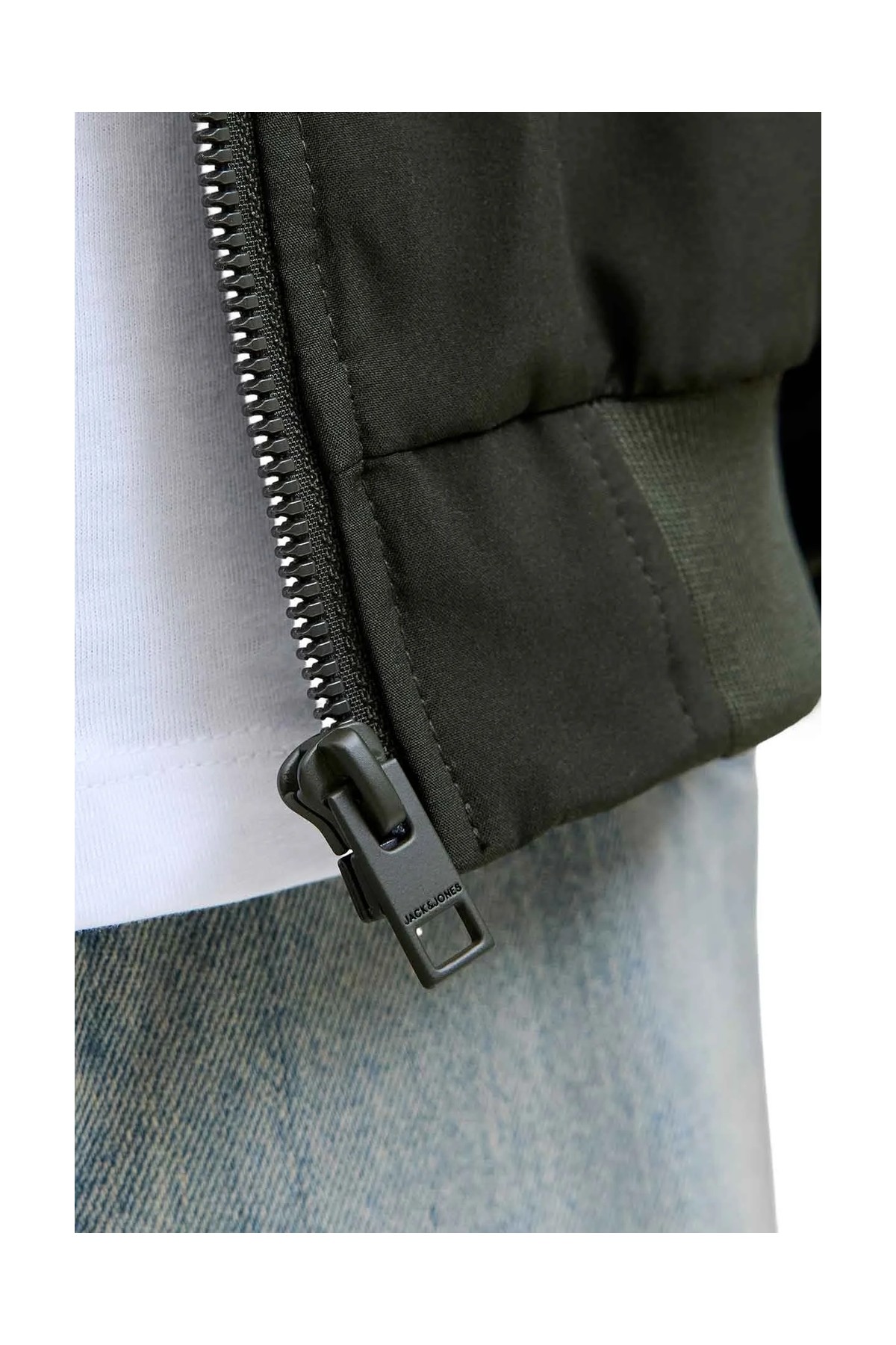 Jack & Jones JJECHARGE BOMBER JACKET N Haki Erkek Ceket görsel 7