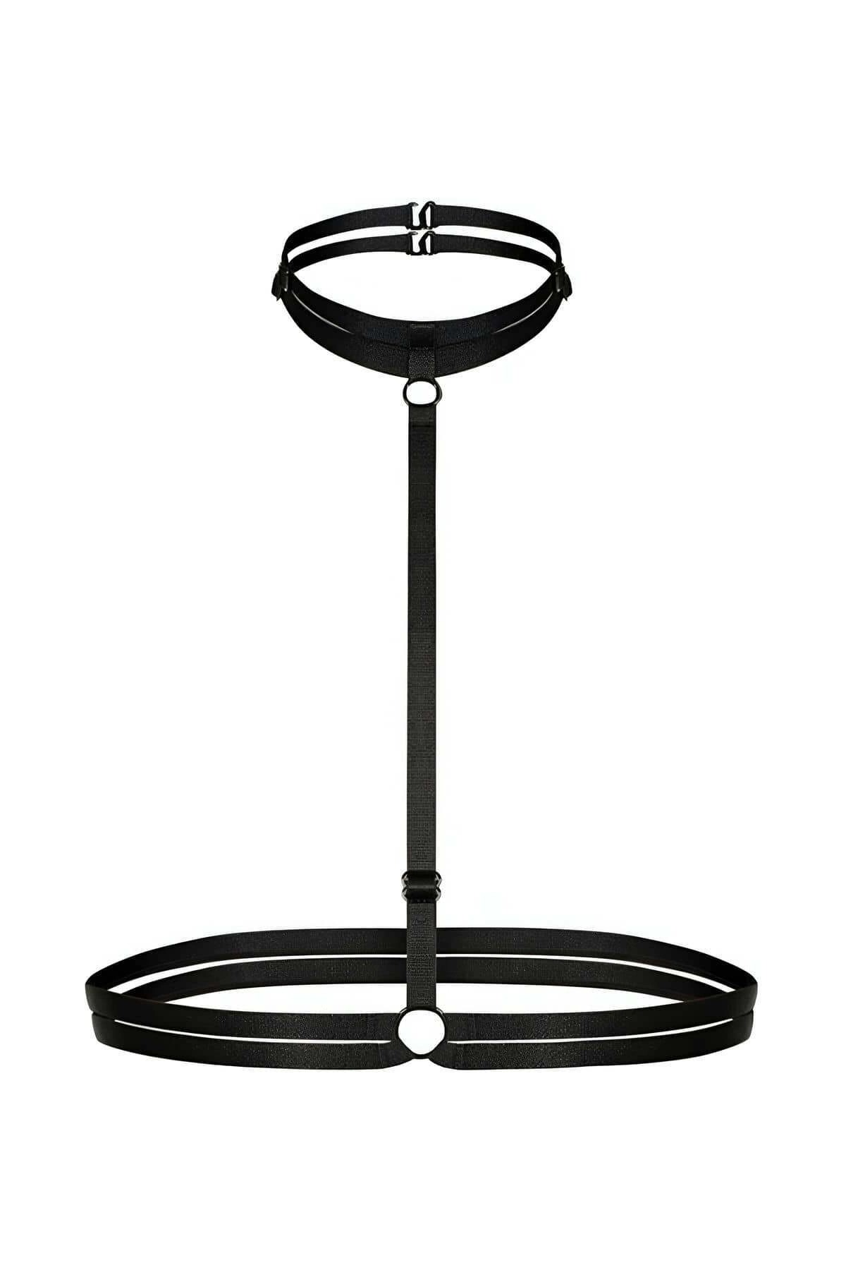Liyuza Bel Boyun Çift Sıralı Choker - BRF50 görsel 4
