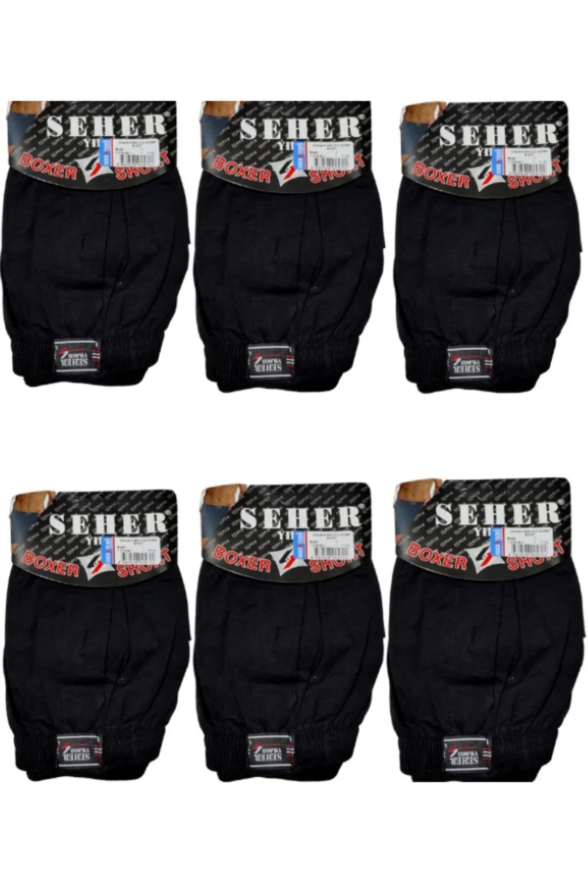 Seher Yıldızı 6 Lı Paket Seher Yıldızı Pamuklu Penye Düğmeli Erkek Boxer 0008 görsel 5