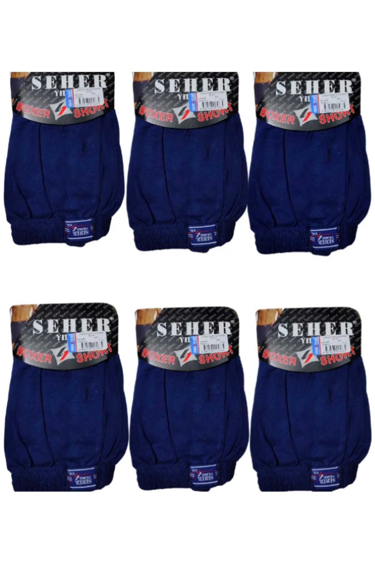 Seher Yıldızı 6 Lı Paket Seher Yıldızı Pamuklu Penye Düğmeli Erkek Boxer 0008 görsel 7