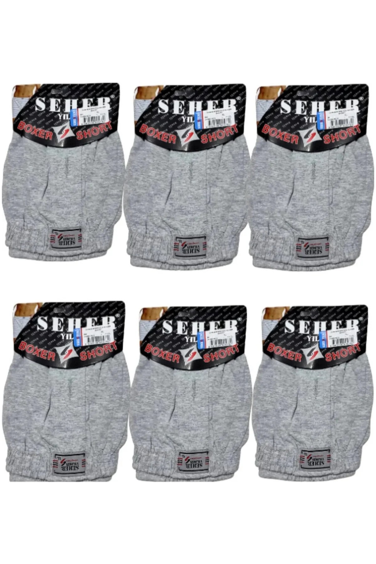 Seher Yıldızı 6 Lı Paket Seher Yıldızı Pamuklu Penye Düğmeli Erkek Boxer 0008