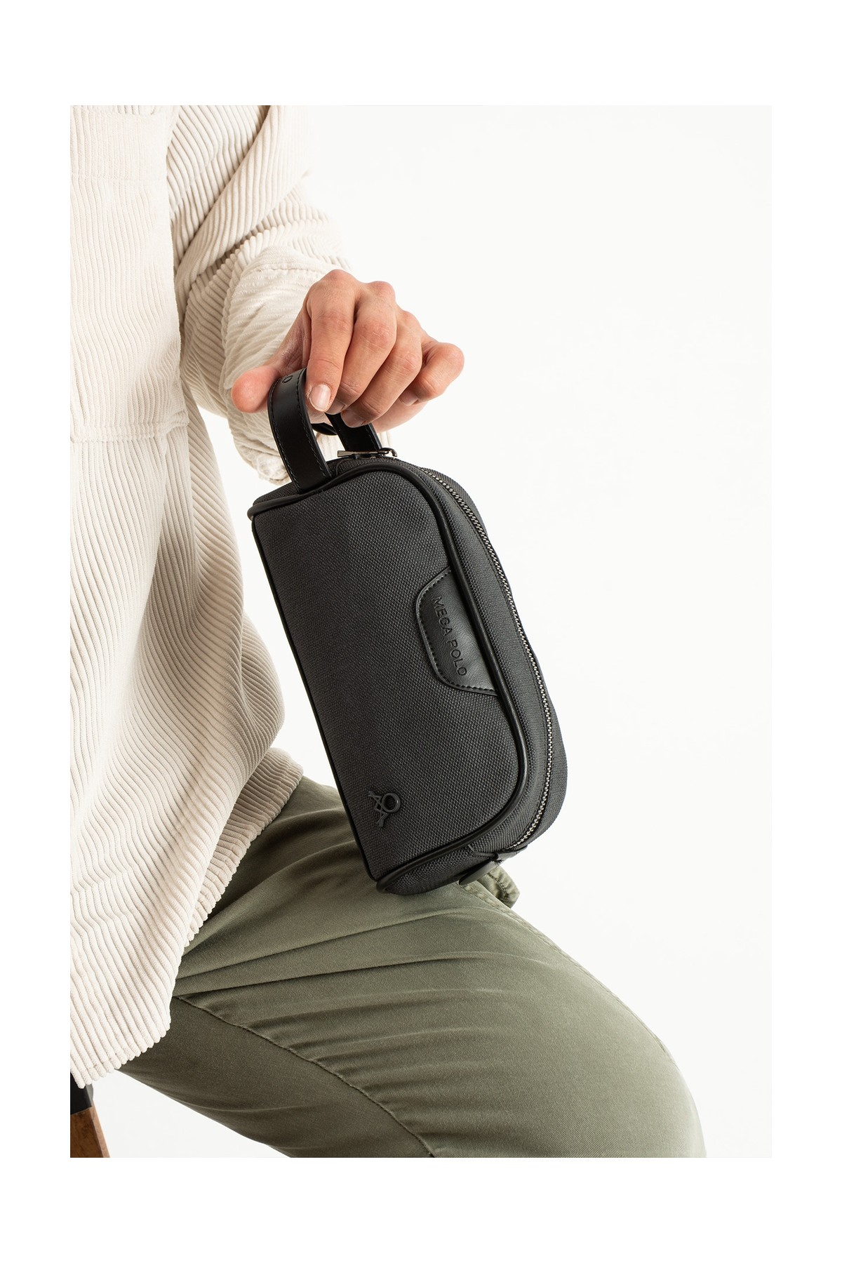 Mega Bag M 433 Siyah Kanvas El Çantası Suya Dayanıklı Polyester Malzeme ile Günlük Kullanım İçin görsel 4