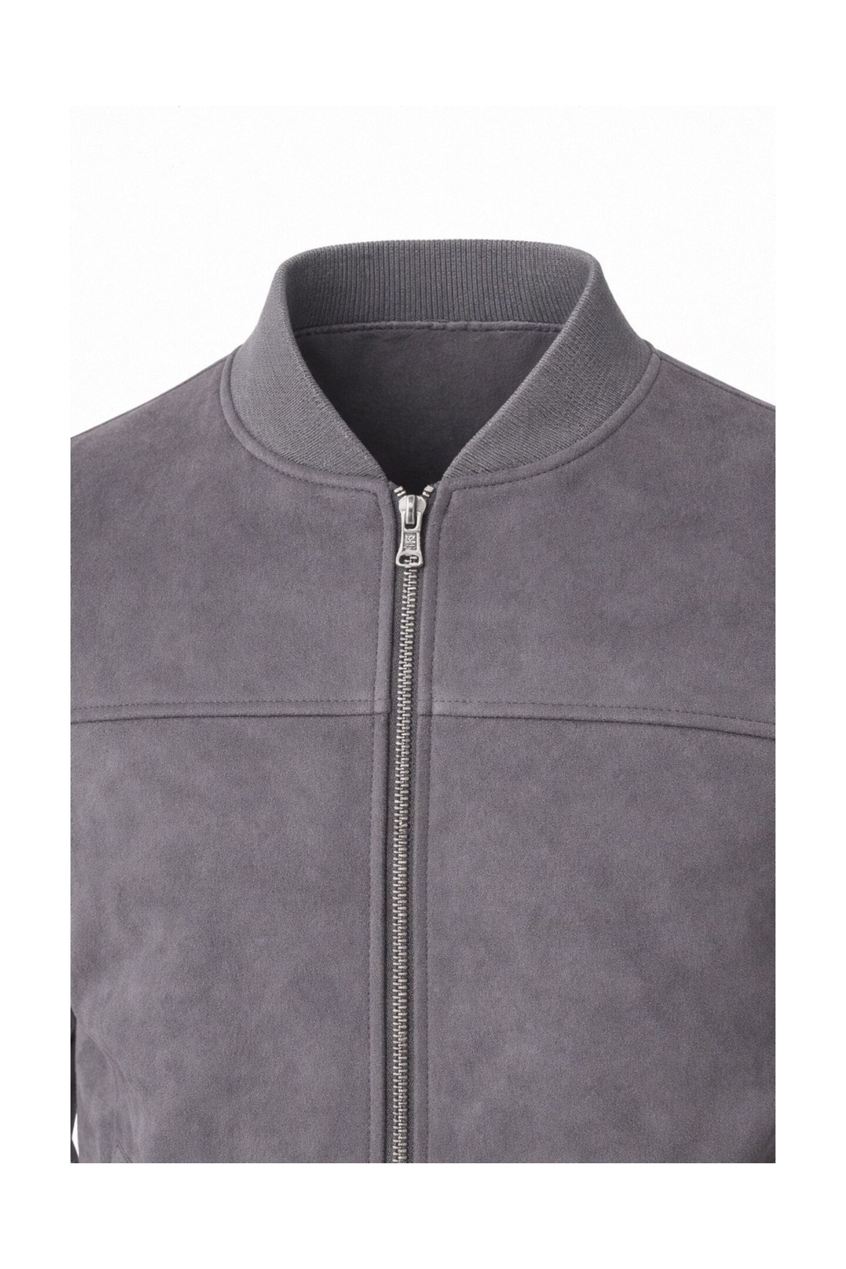 Baselco Premium Slim Fit Bomber Kolej Deri Ceket görsel 2