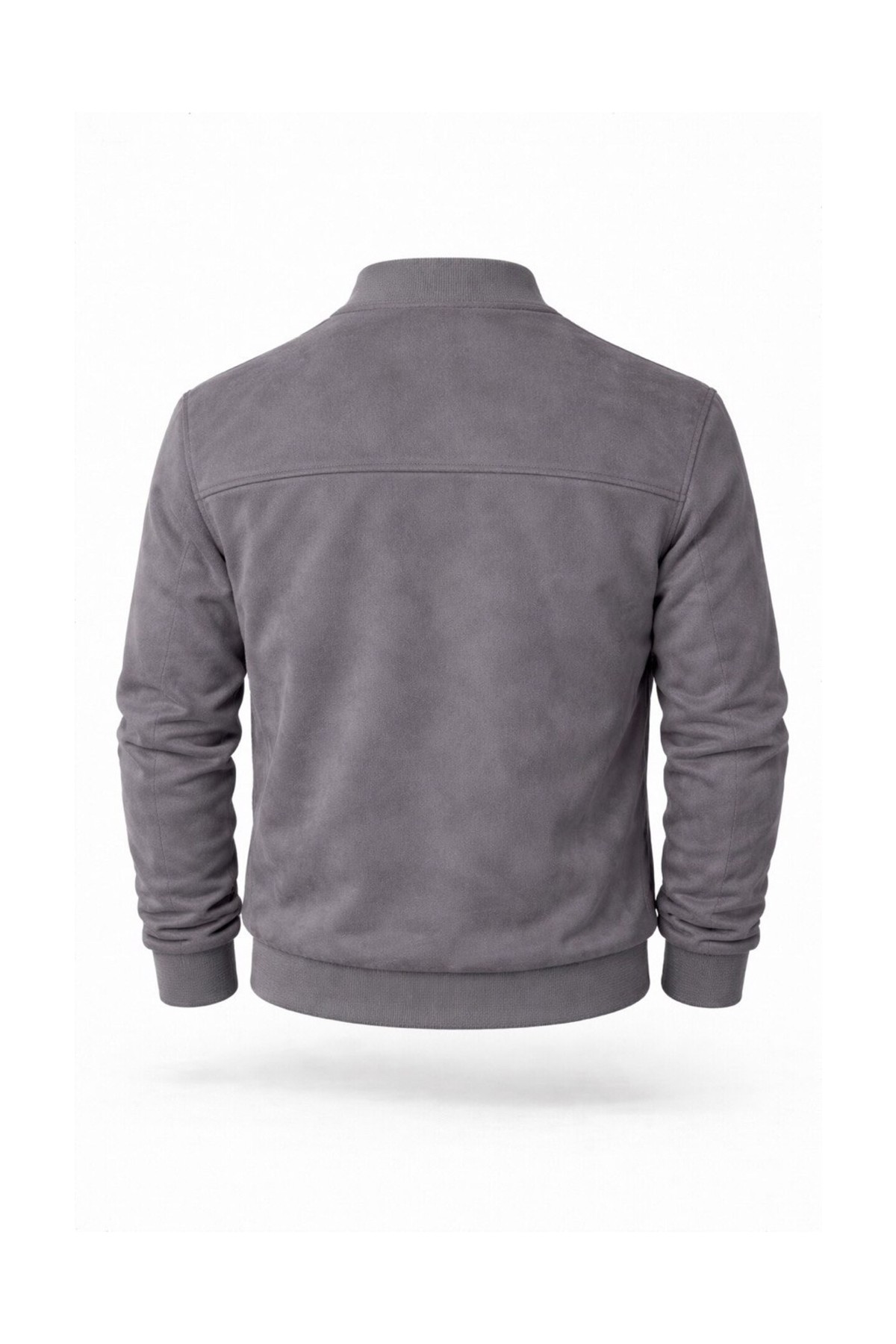 Baselco Premium Slim Fit Bomber Kolej Deri Ceket görsel 4
