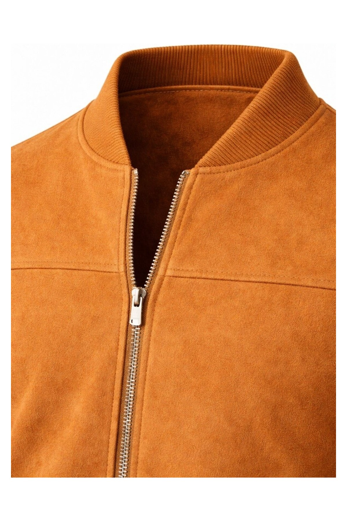 Baselco Premium Slim Fit Bomber Kolej Deri Ceket görsel 6