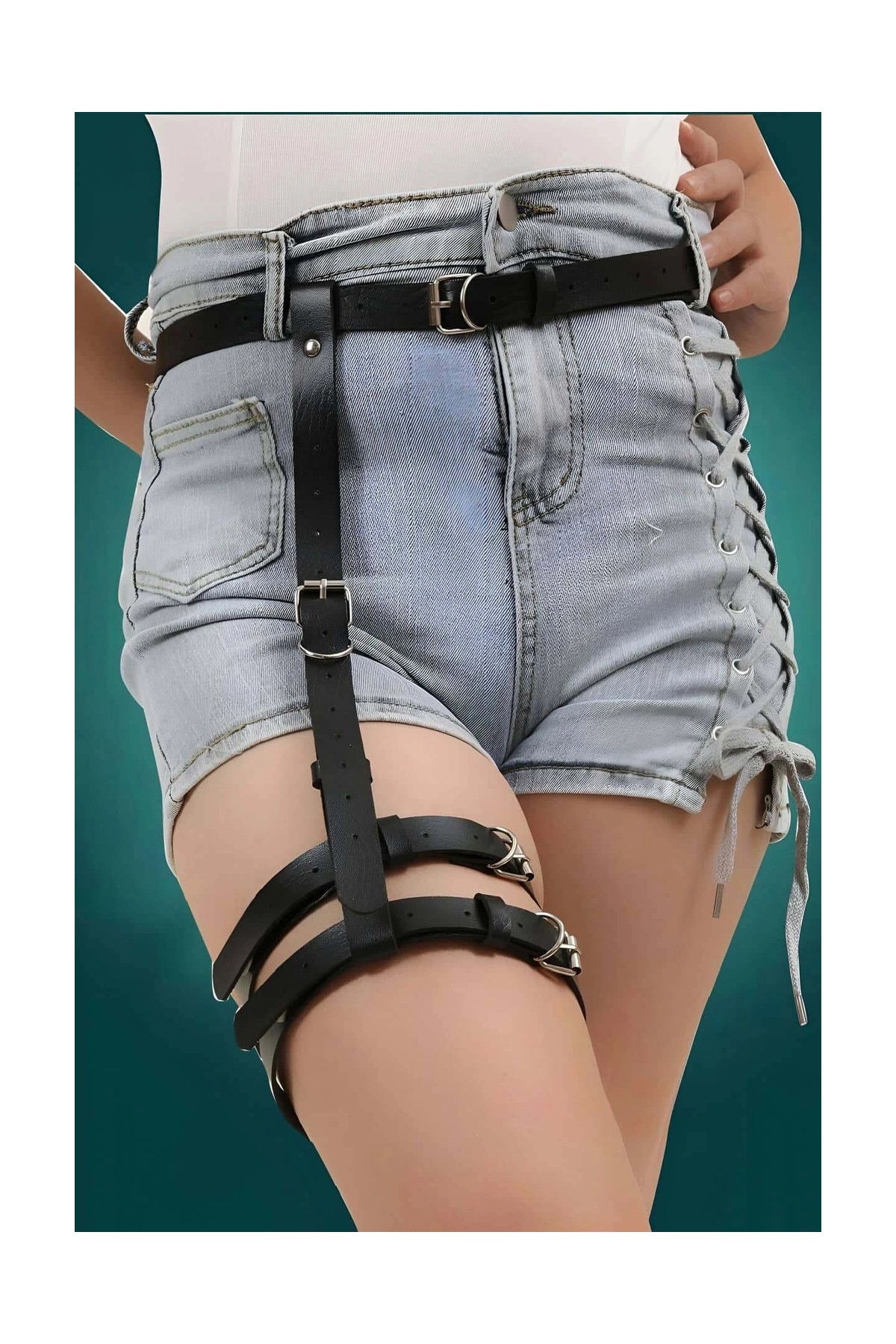 Liyuza Tek Bacak Jartiyer Harness - BRF957 görsel 3