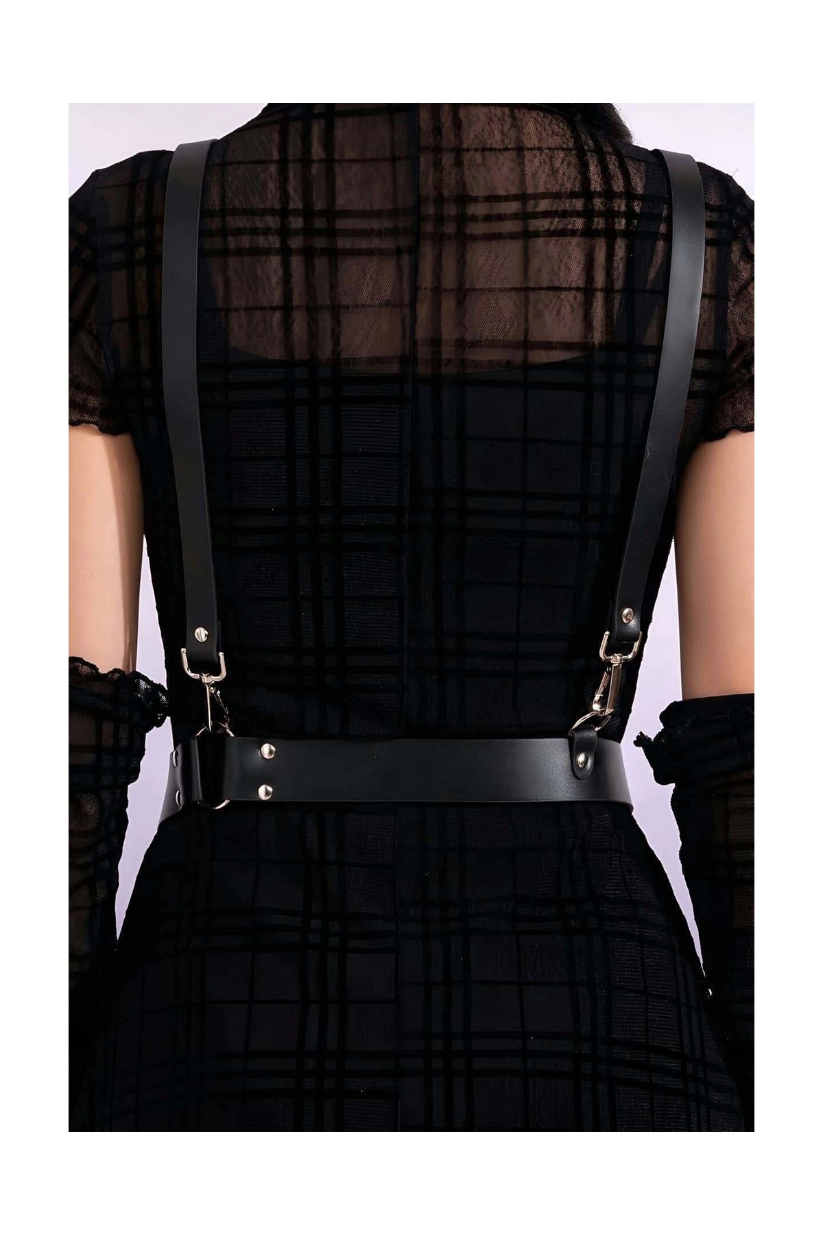 Liyuza Elbise Üzeri Askılı Deri Kemer Harness - BRF934 görsel 2