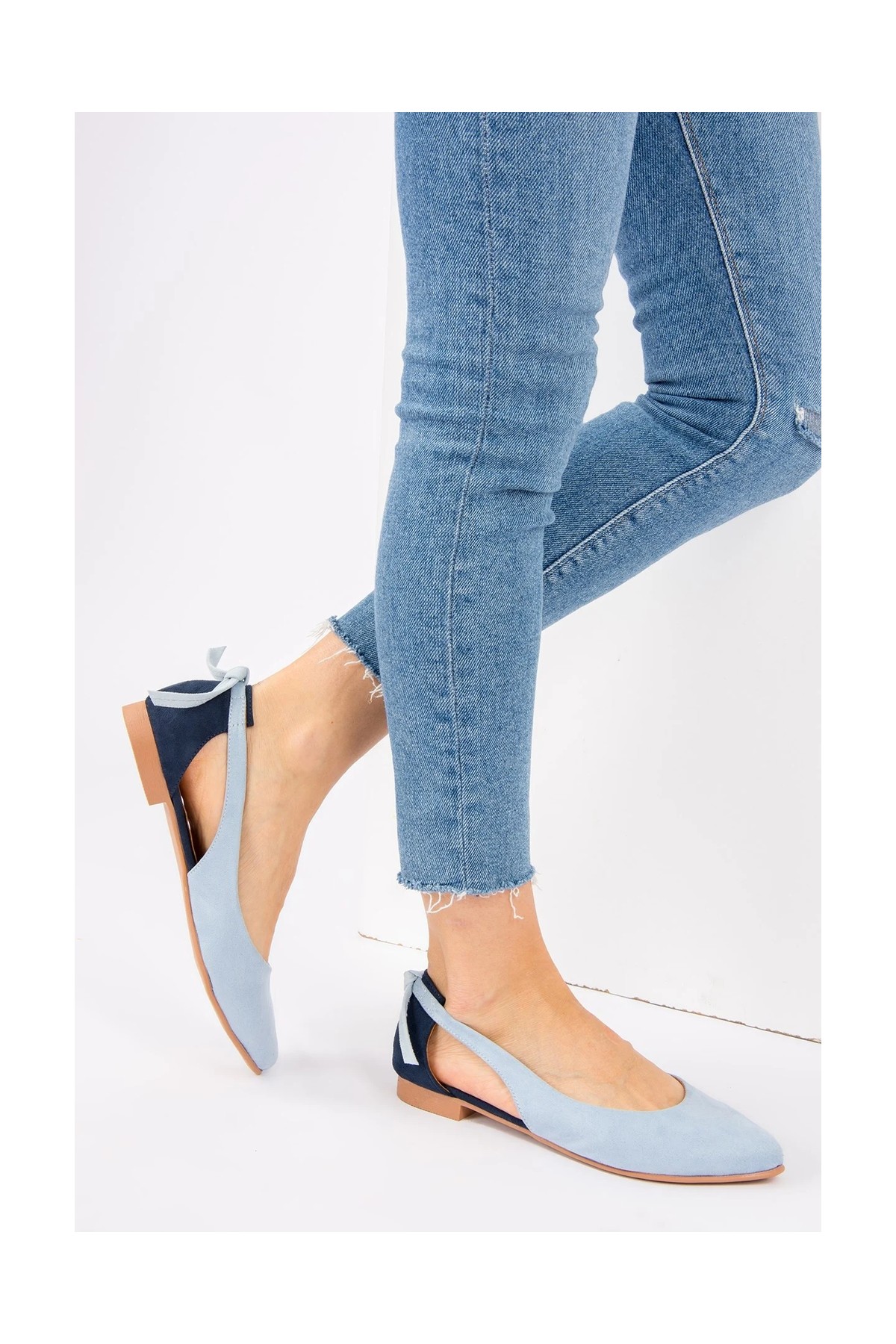 Fox Shoes Mavi/Lacivert Kadın Babet H726324002 görsel 3