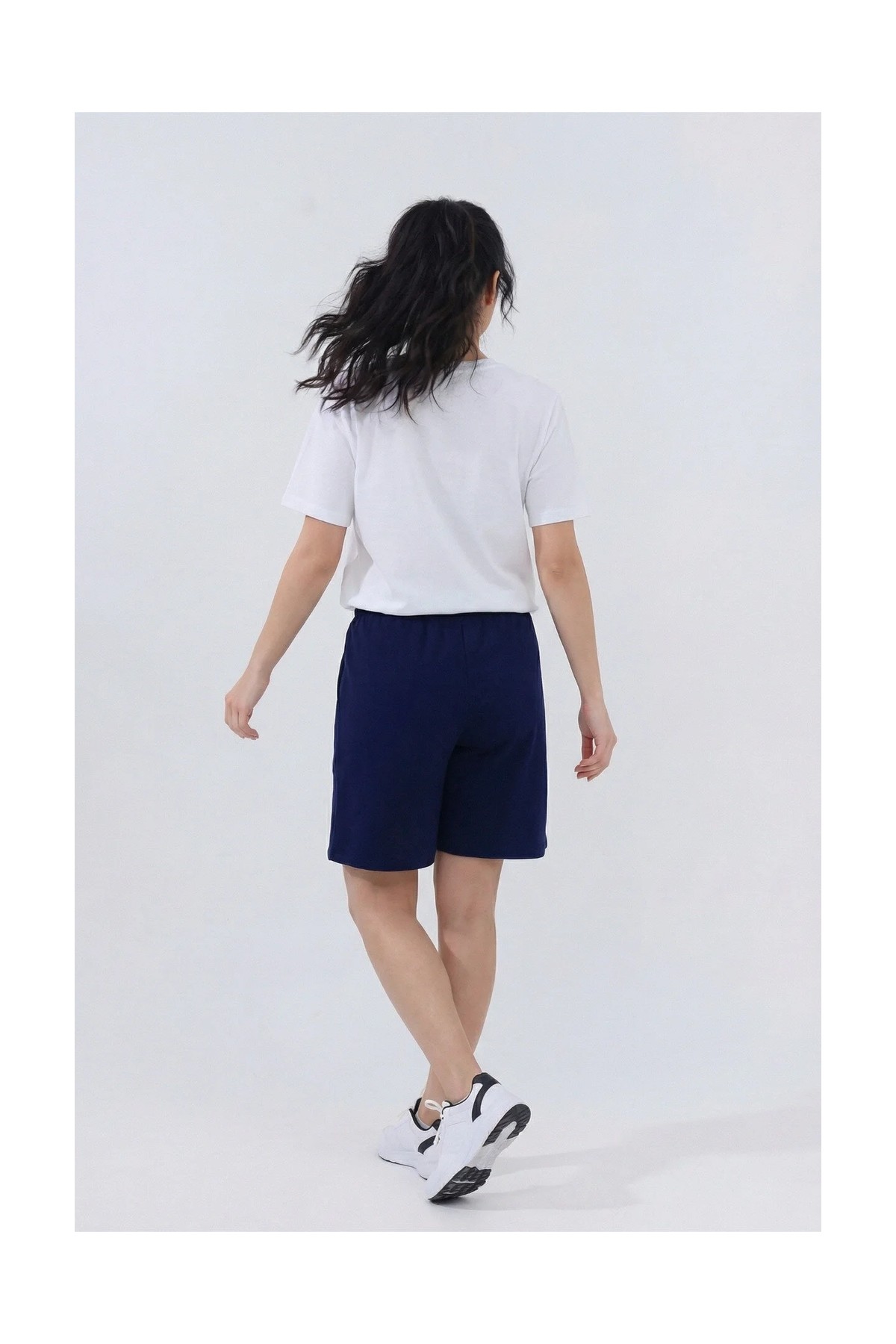 Veleno Kadın 3'lü Avantajlı Paket Oversize Relaxed Bermuda Şort Rahat Kalıp görsel 6
