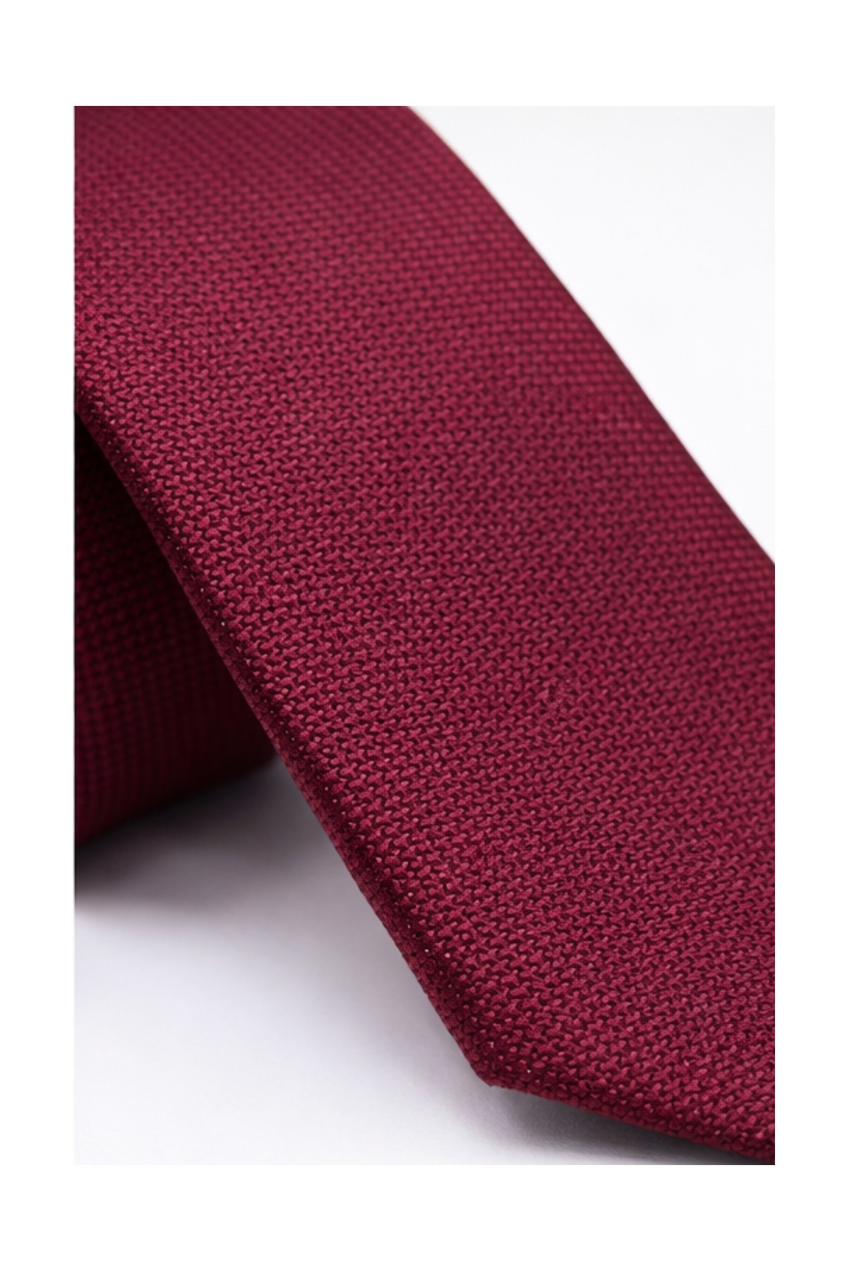 Gambocci Unisex Armürlü Kuş Gözü Desenli Slim Fit Mendilli Kravat görsel 7