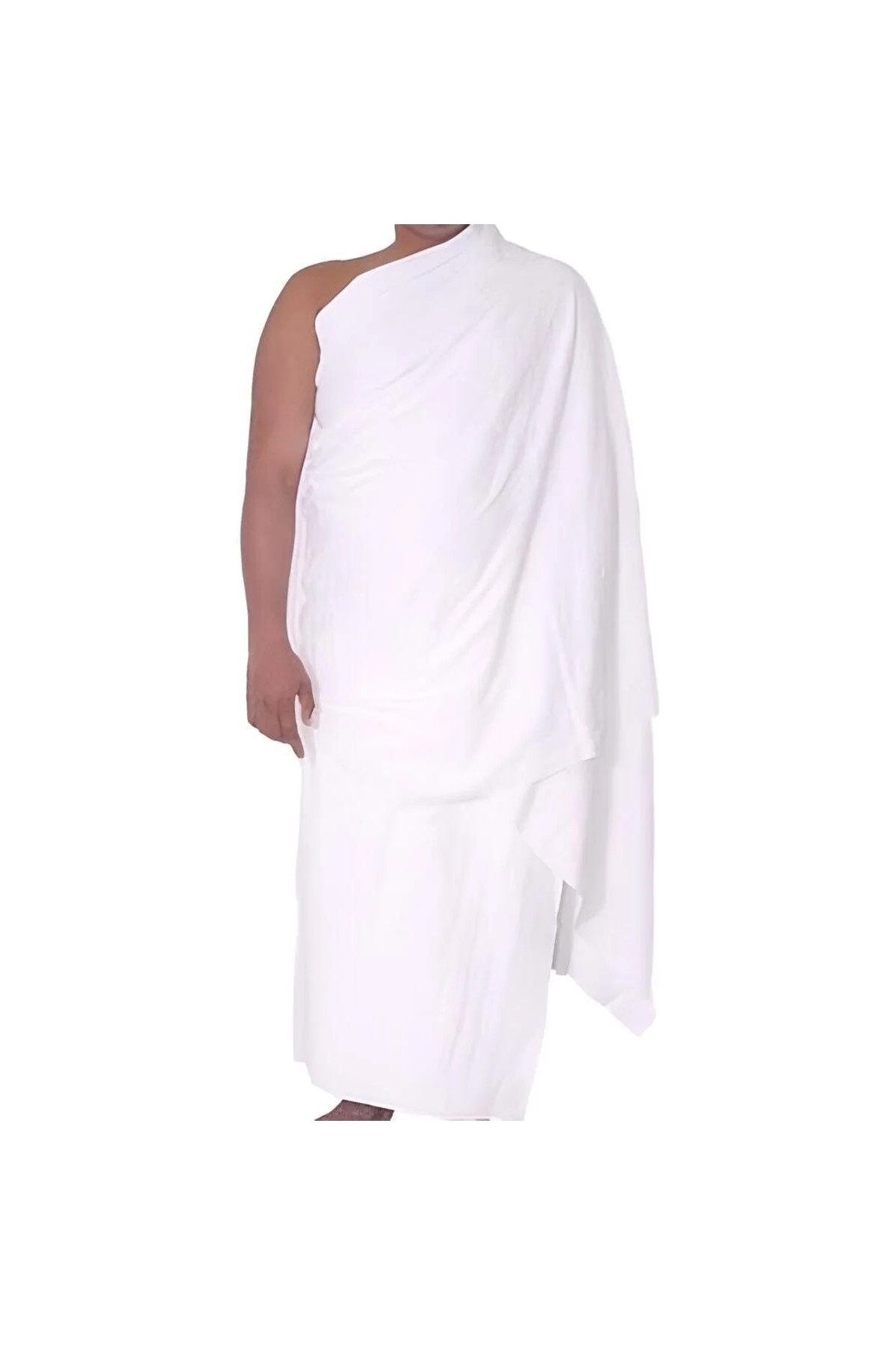 luxurianthome Lüks Erkek Hac Umre Ihram Takımı 110X210 cm - 1400GR Yumuşak Beyaz Pamuk (Iç Göstermez&çantalı) görsel 4