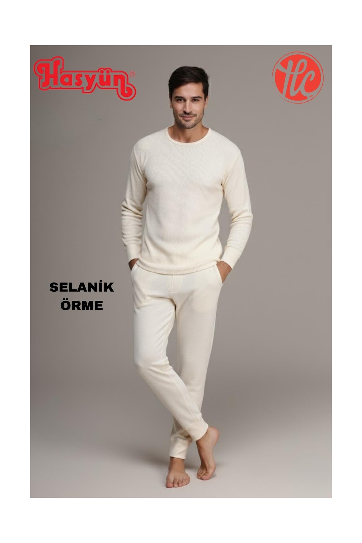 Hasyün Erkek Ter Emici Kaşındırmaz %100 Yün Uzun Kollu Içlik görsel 5