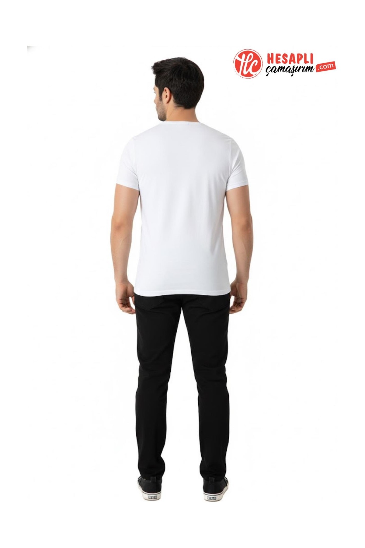GOLDOREMİ LÜX DRM 3905 Erkek Bambu Nefes Alabilen İnce Rahat Yazlık Kumaş V Yaka Kısa Kollu T-Shirt görsel 5