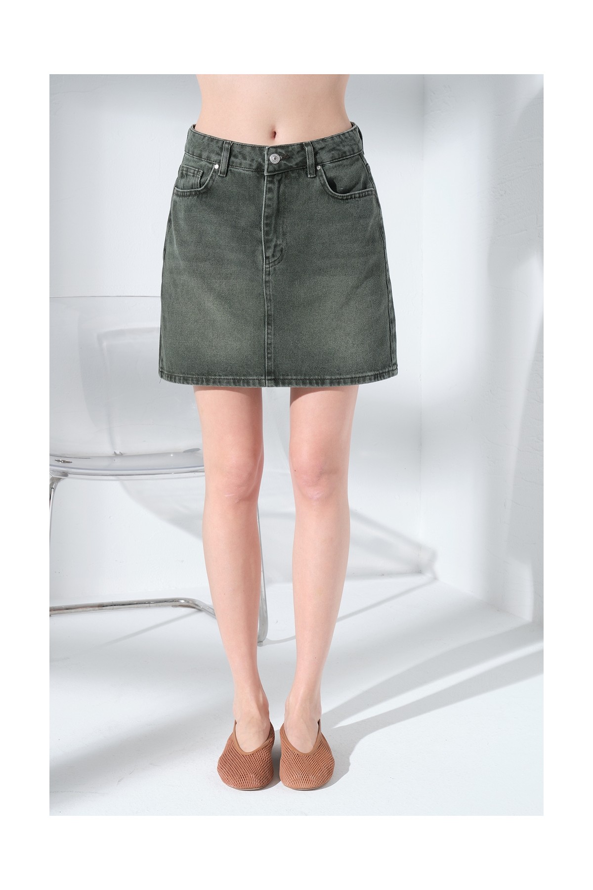 Domoda %100 Pamuk 5 Cep Denim Kot Kadın Jean Mini Etek @latina