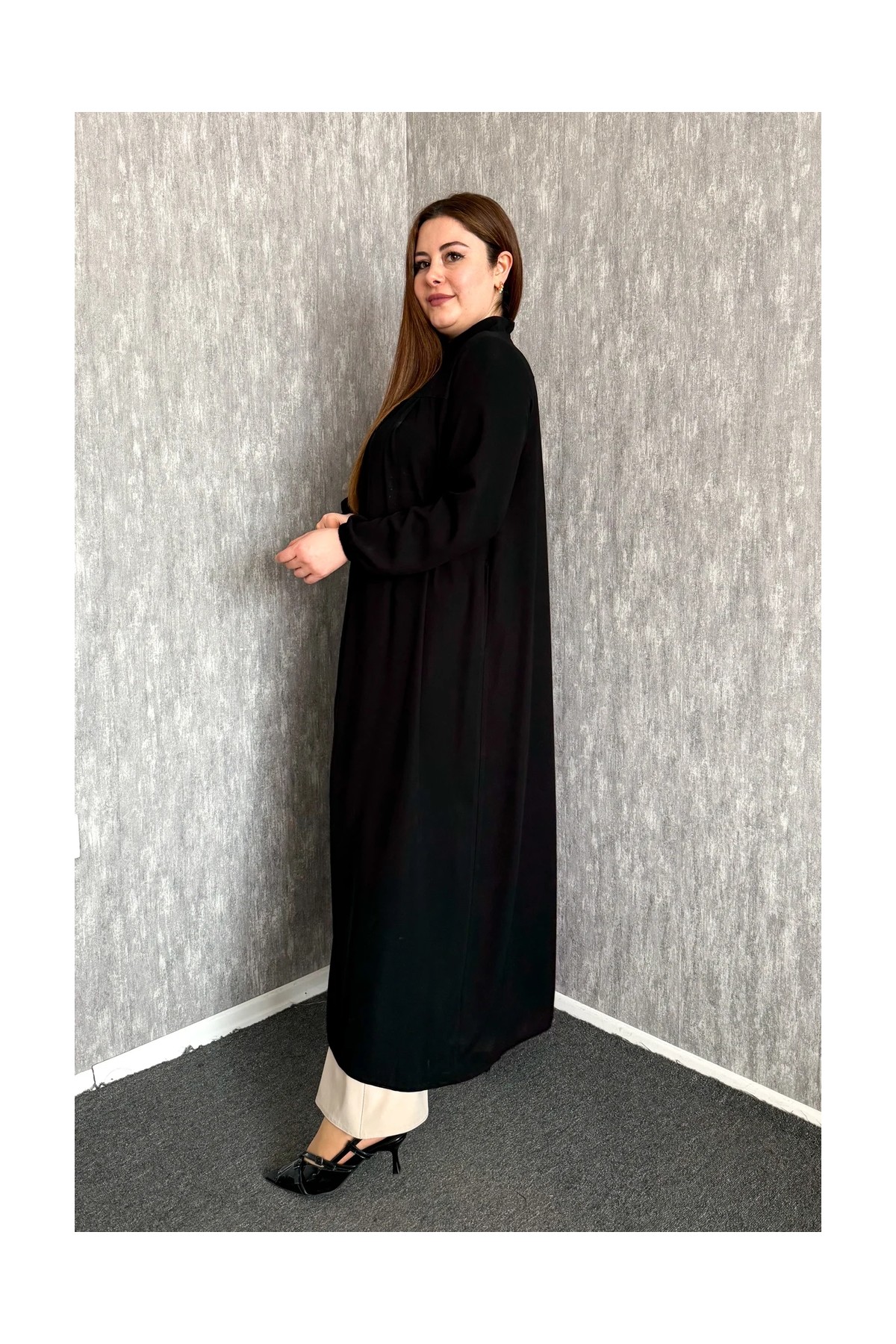 Modaplaza Kadın Krep Ferace 7549 görsel 4