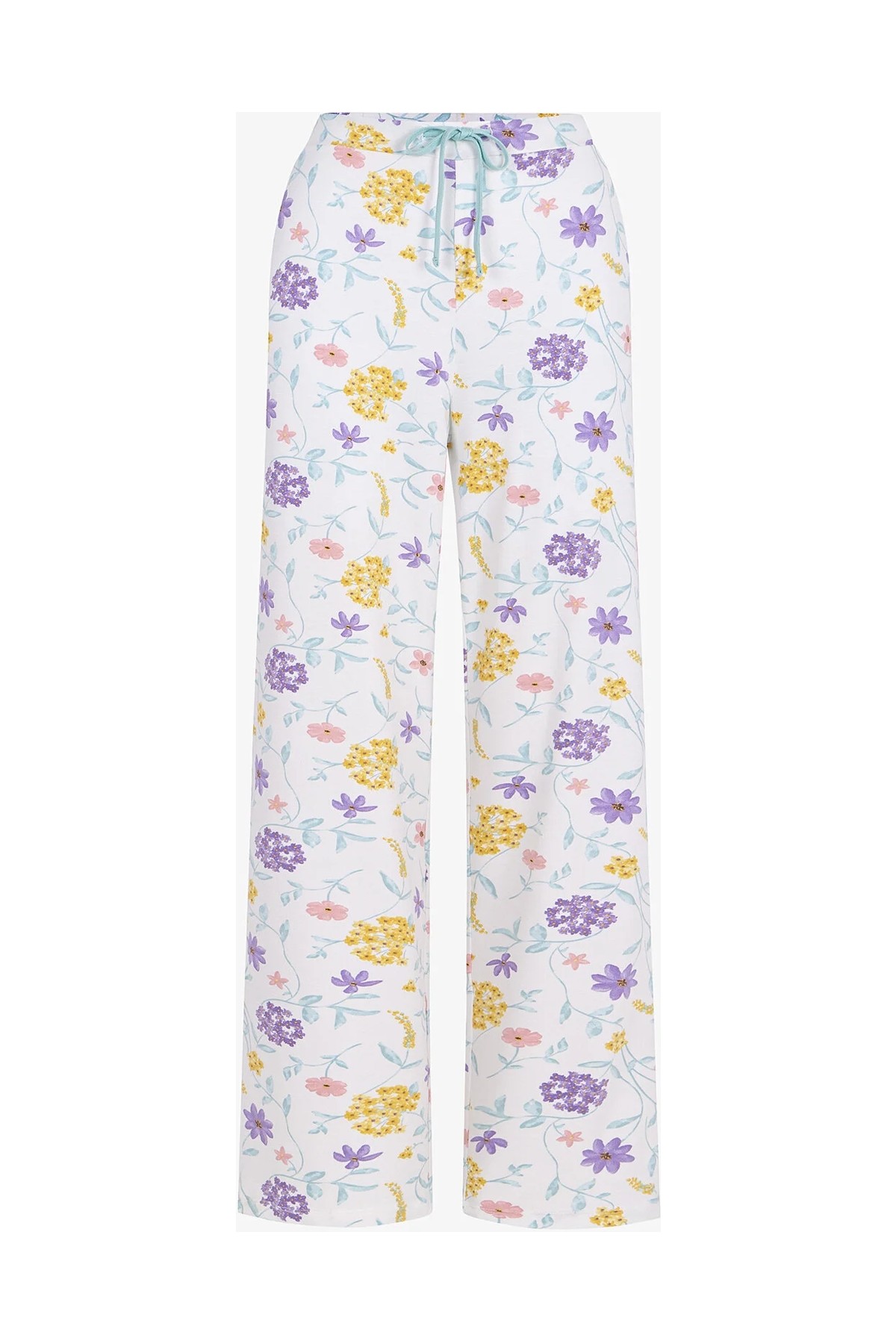 Penti Kırık Beyaz Blossom Çiçekli Kısa Kollu Gömlek Pantolon Pijama Takımı görsel 3