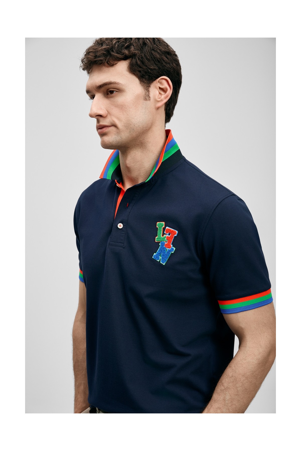 Lufian Fun Smart Erkek Polo Tişört Kırık Beyaz