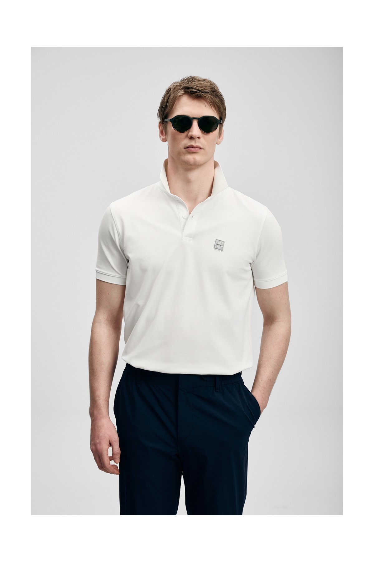 Lufian Carter Smart Erkek Polo Tişört Kırık Beyaz görsel 4