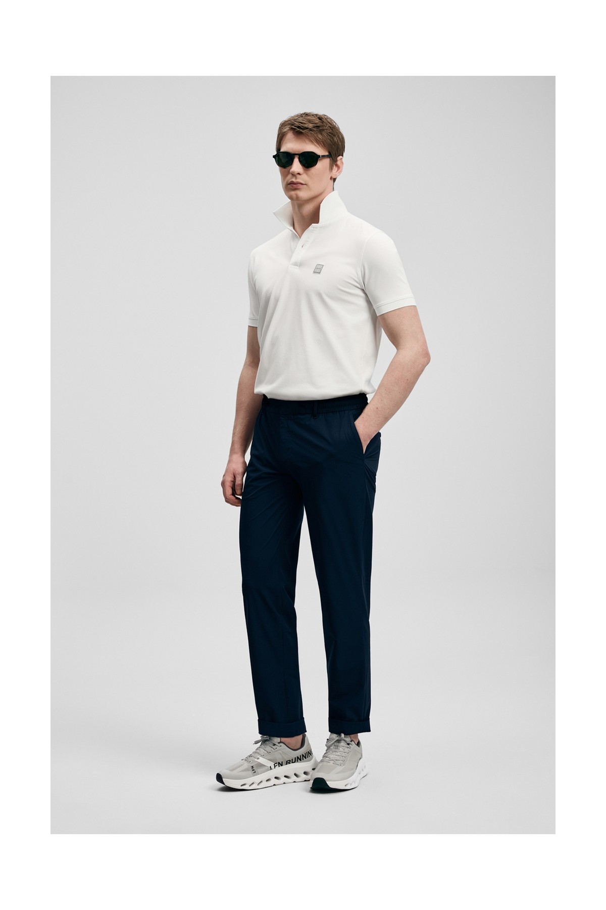 Lufian Carter Smart Erkek Polo Tişört Kırık Beyaz görsel 5