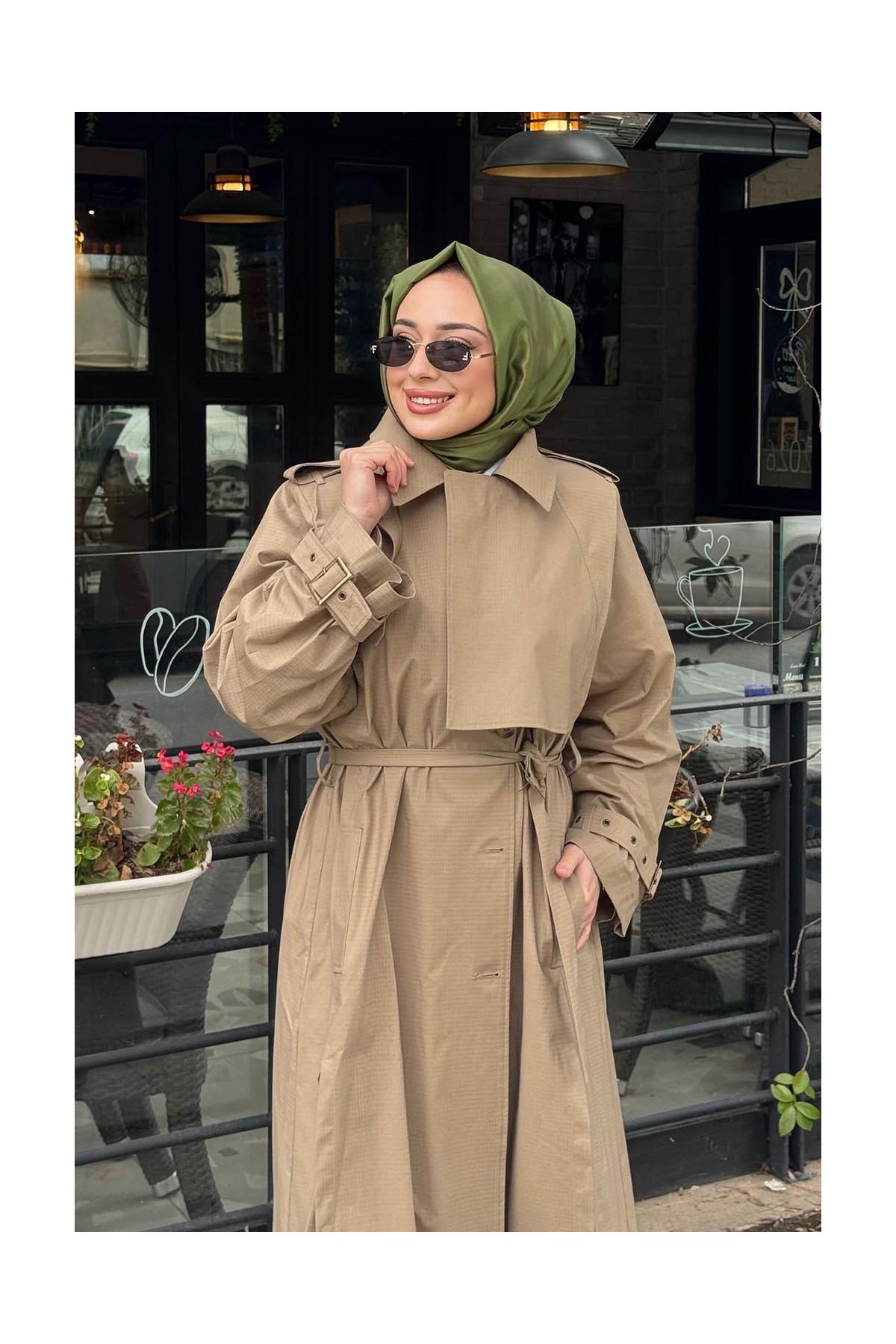 Qooq Trench 26SS601 Vizon görsel 3