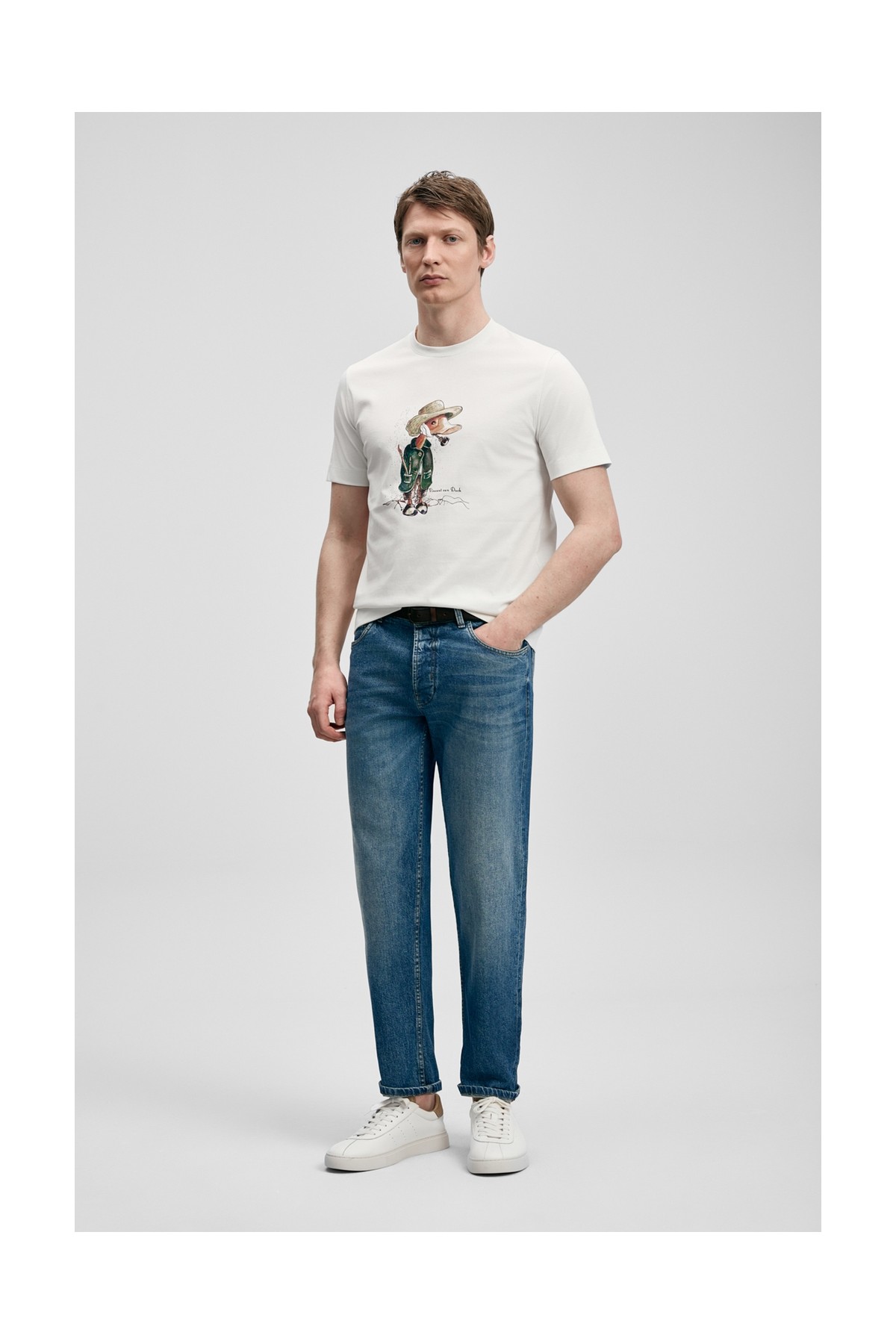 Lufian Duck Modern Grafik Tişört Siyah görsel 2