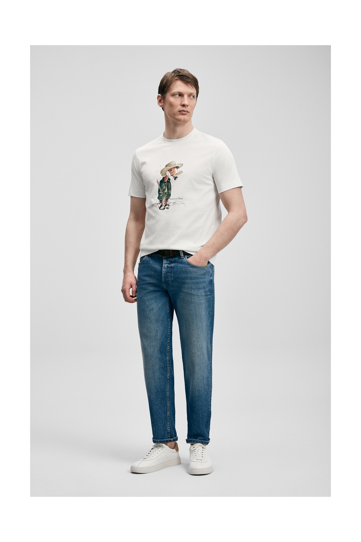 Lufian Duck Modern Grafik Tişört Siyah görsel 3