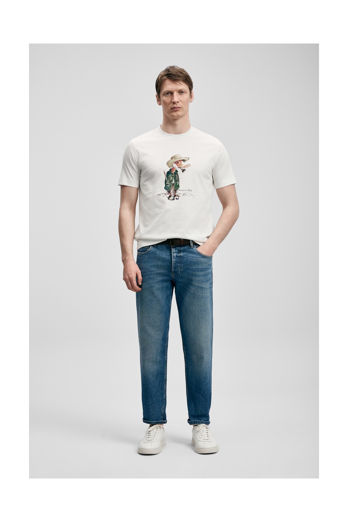 Lufian Duck Modern Grafik Tişört Siyah görsel 4