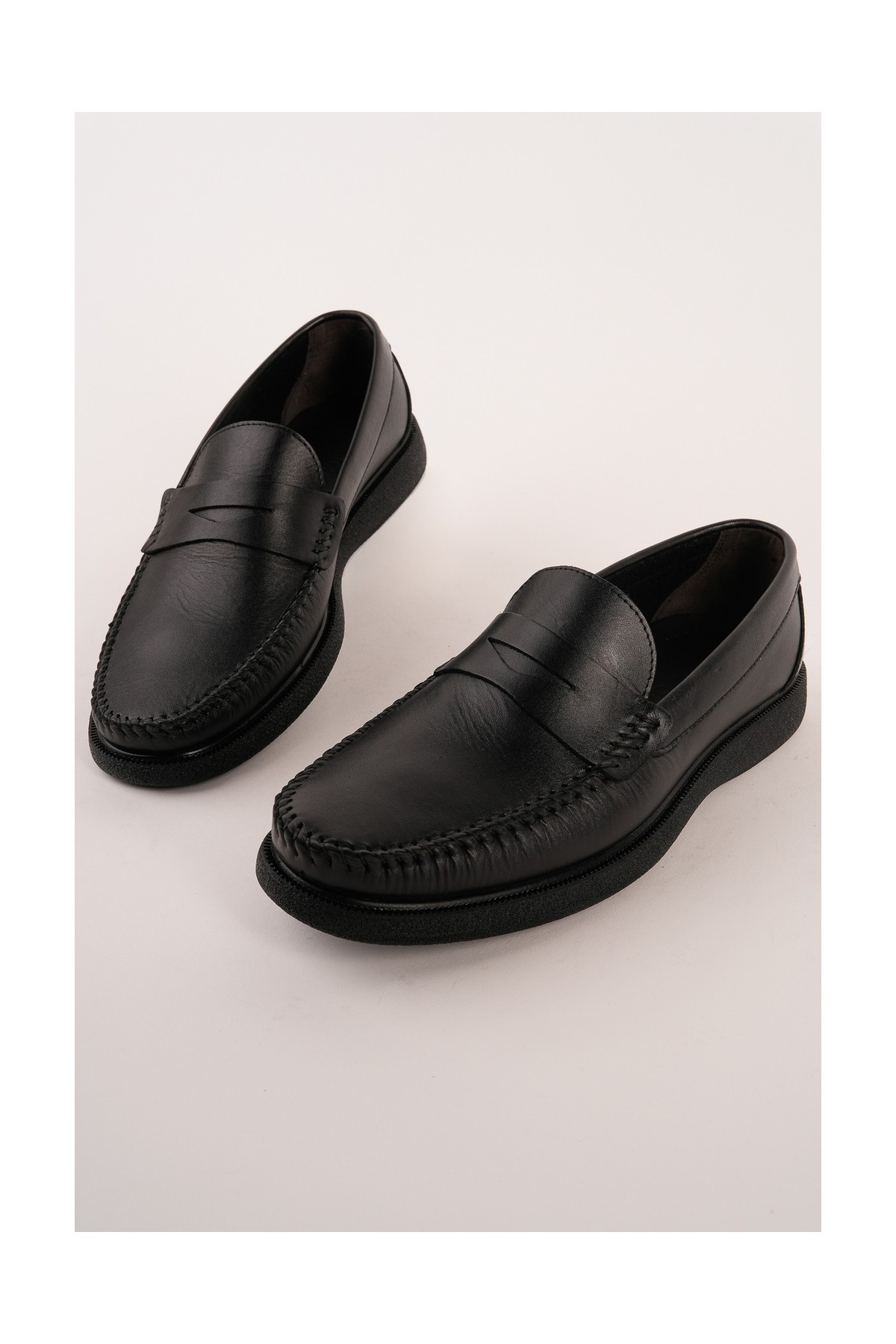 Muggo Gentz Hakiki Deri Rahat Taban Erkek Günlük Klasik Loafer Ayakkabı görsel 2