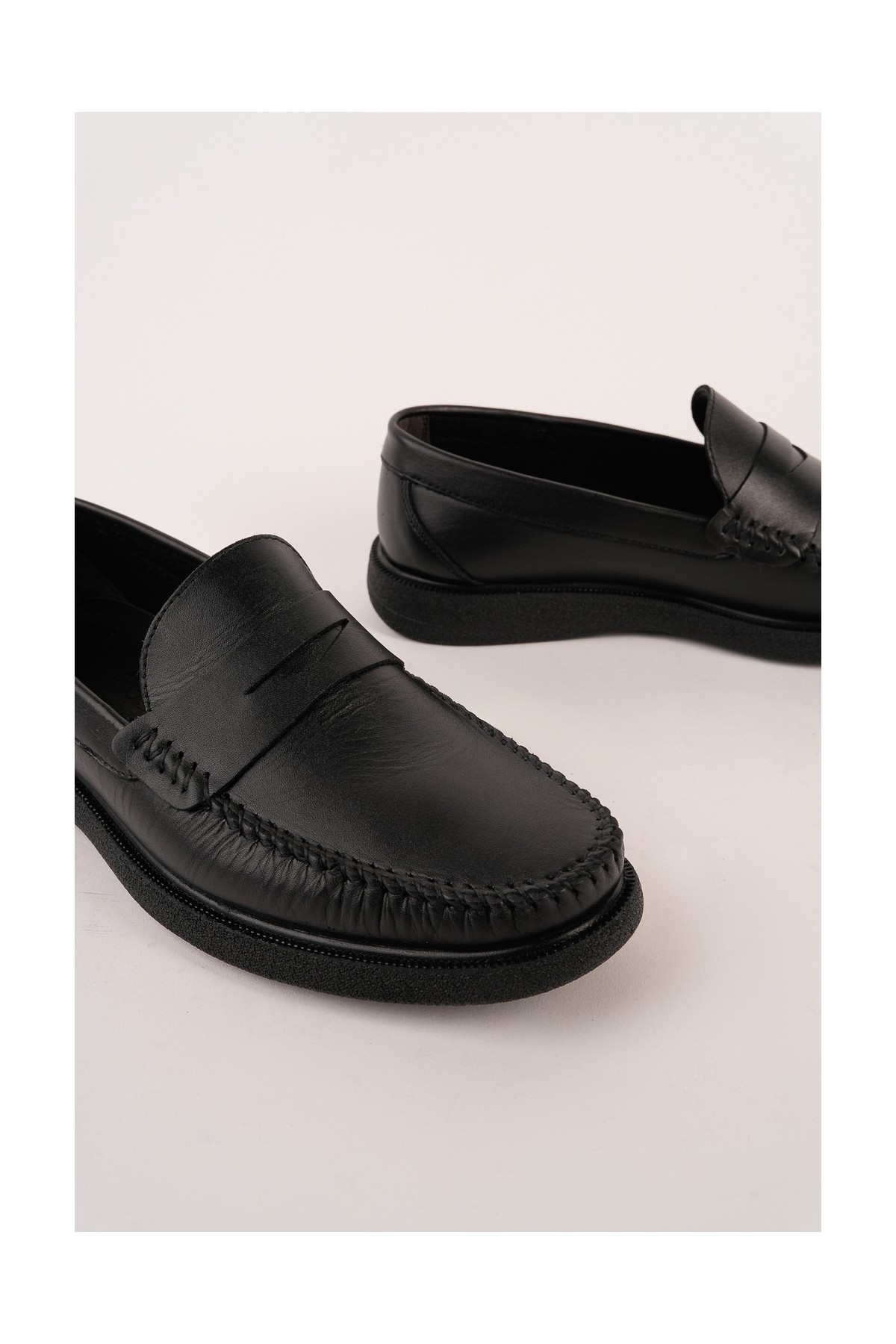 Muggo Gentz Hakiki Deri Rahat Taban Erkek Günlük Klasik Loafer Ayakkabı görsel 3