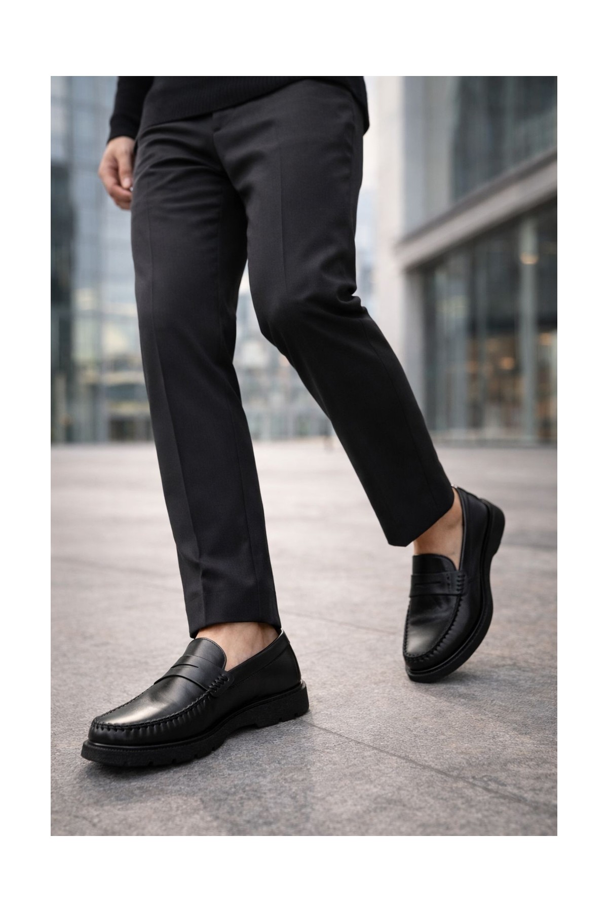 Muggo Gentz Hakiki Deri Rahat Taban Erkek Günlük Klasik Loafer Ayakkabı görsel 8