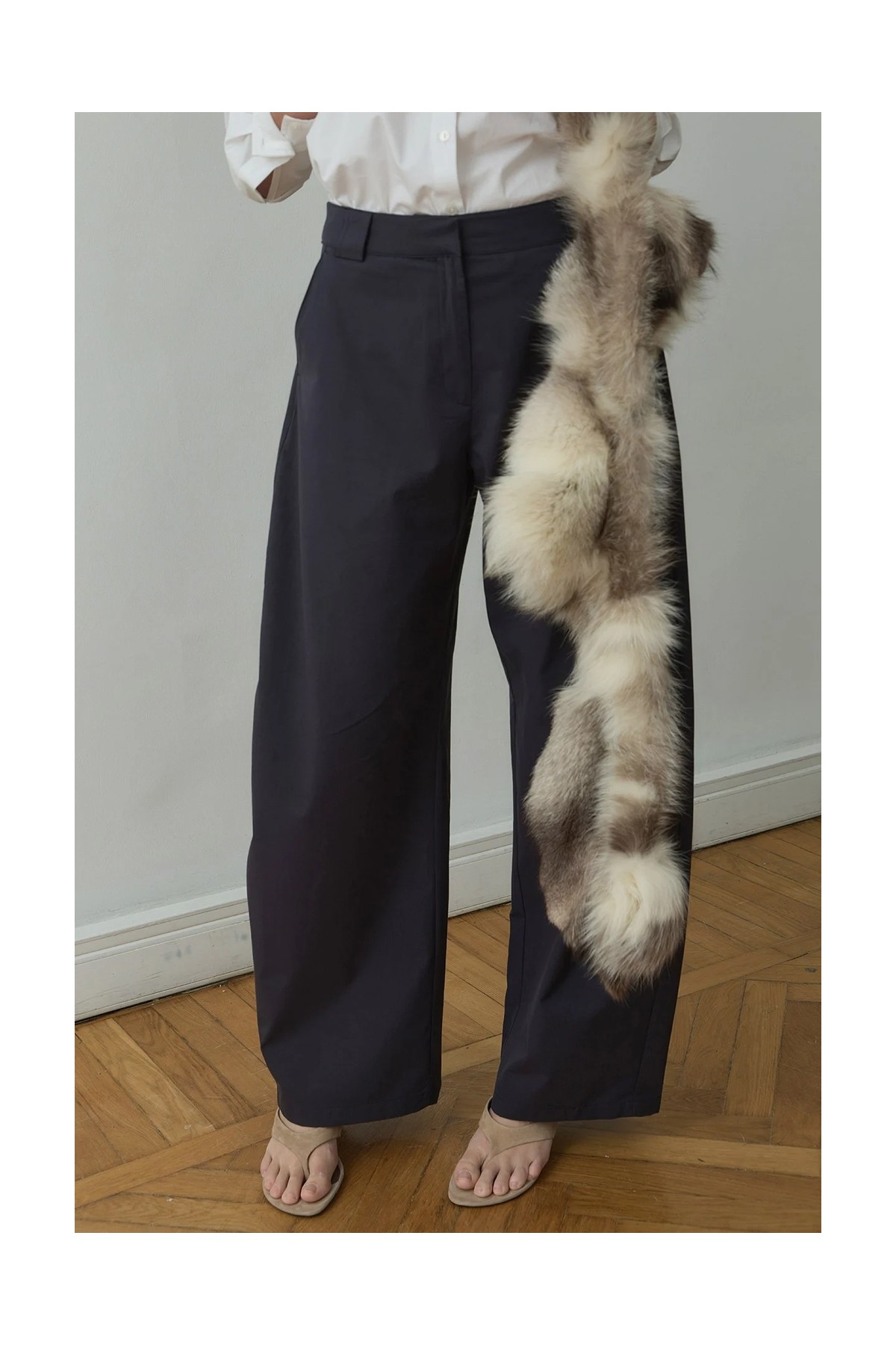 Suud Collection Haki Raffy Geniş Paça Pantolon