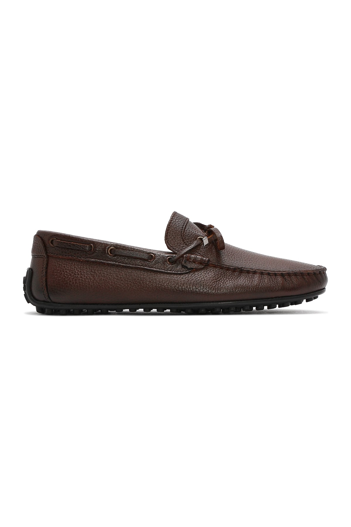 Derimod Erkek Lacivert Püsküllü Deri Loafer 26SFD7548FT