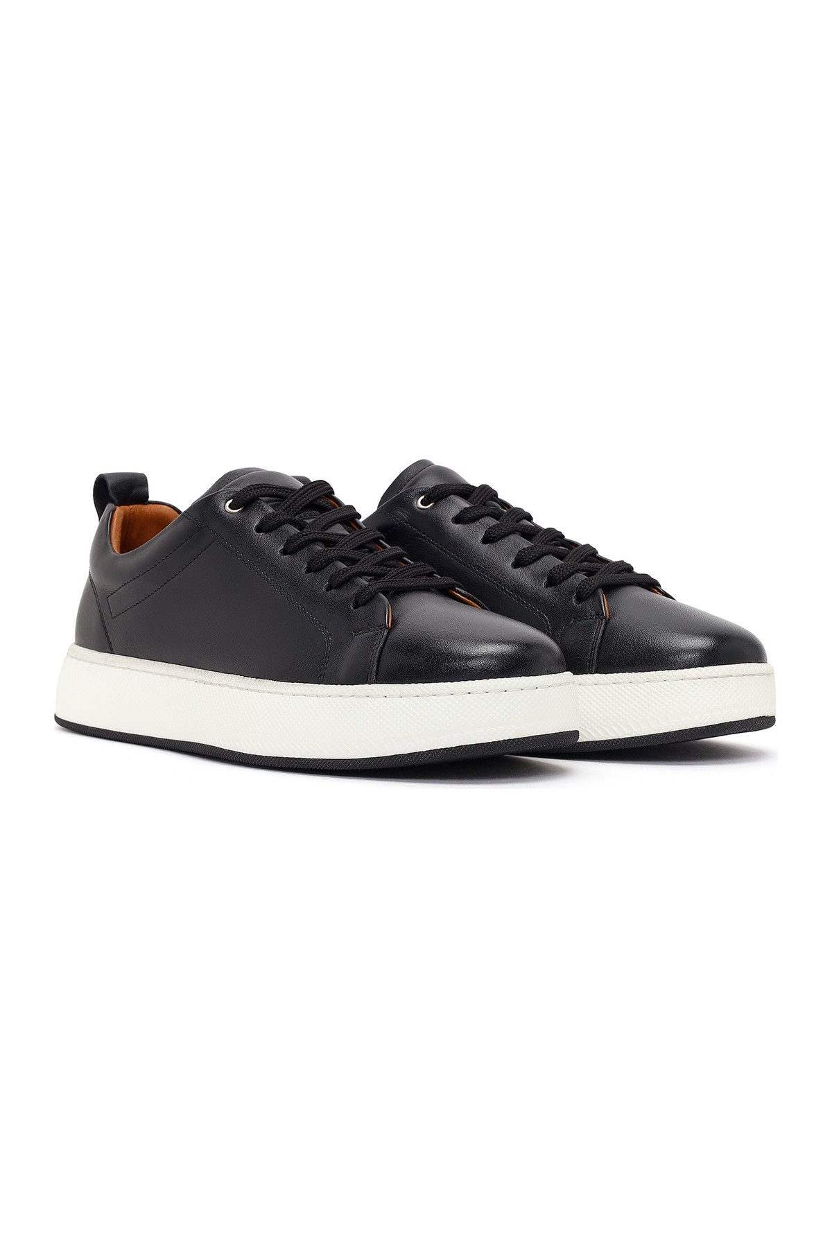 Derimod Erkek Siyah Bağcıklı Kalın Tabanlı Deri Sneaker 26SFD765318 görsel 2