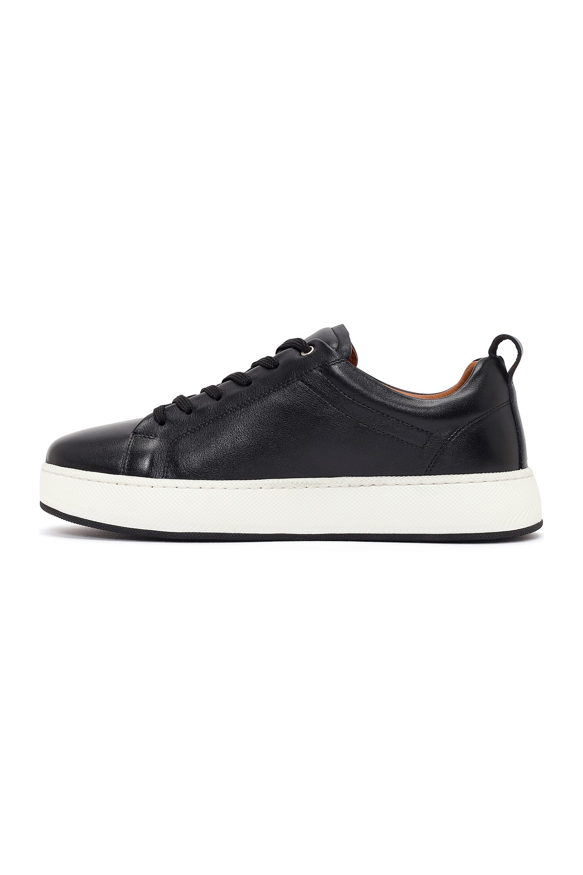 Derimod Erkek Siyah Bağcıklı Kalın Tabanlı Deri Sneaker 26SFD765318 görsel 3