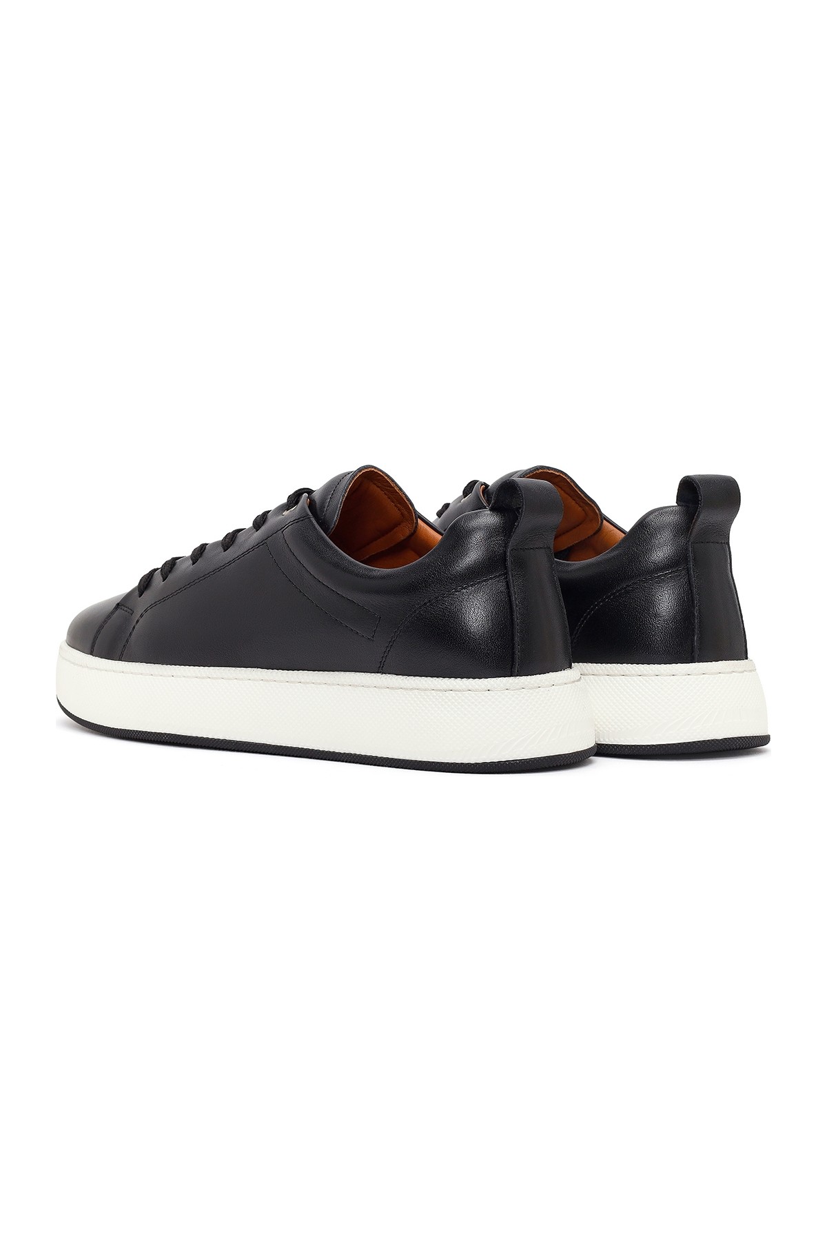 Derimod Erkek Siyah Bağcıklı Kalın Tabanlı Deri Sneaker 26SFD765318 görsel 6