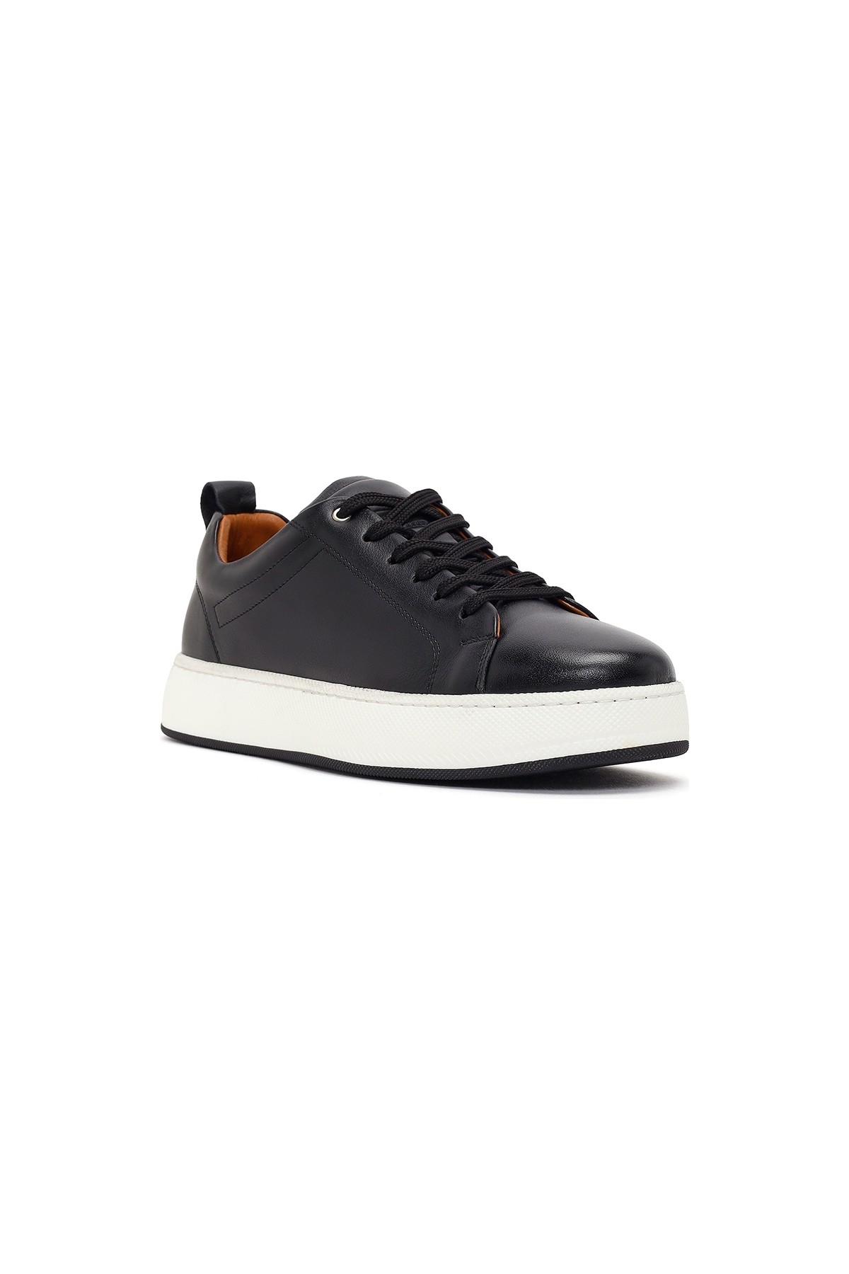 Derimod Erkek Siyah Bağcıklı Kalın Tabanlı Deri Sneaker 26SFD765318 görsel 7
