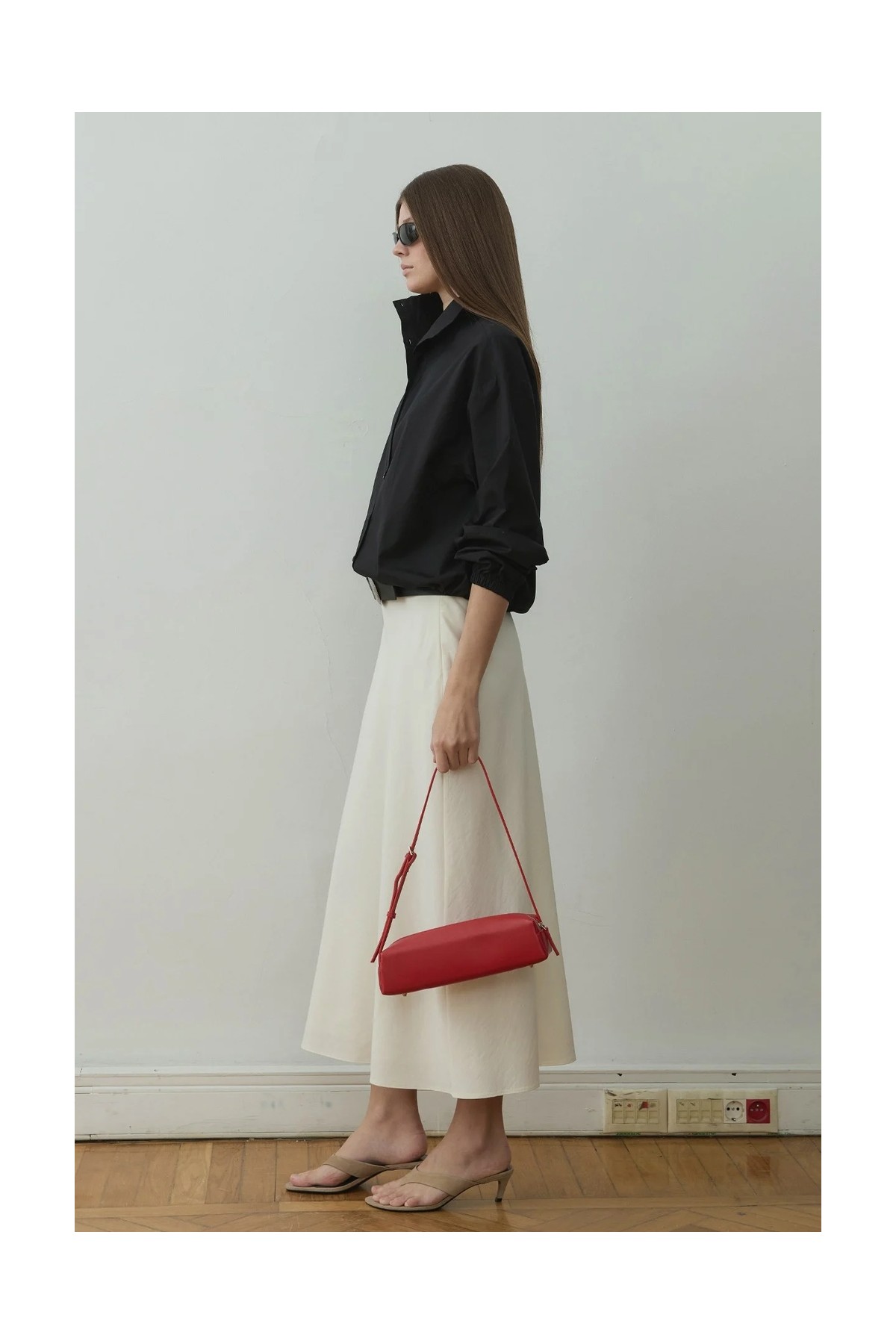 Suud Collection Siyah Eden Dik Yaka Gömlek görsel 5