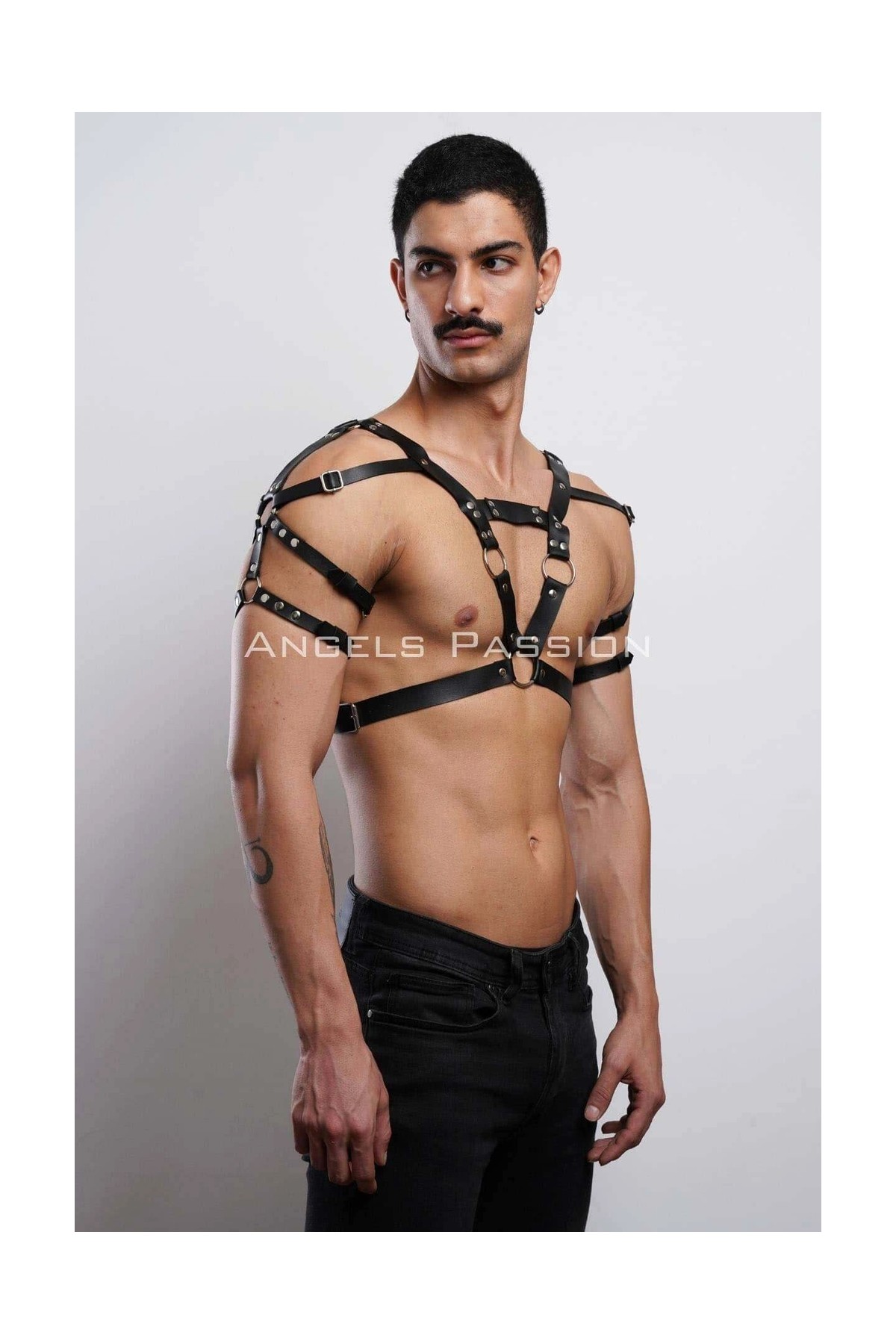 MTM My The Mall Giyim Erkek Harness, Erkek Partywear, Deri Erkek Parti Elbise Aksesuarı - Brfm6 görsel 2