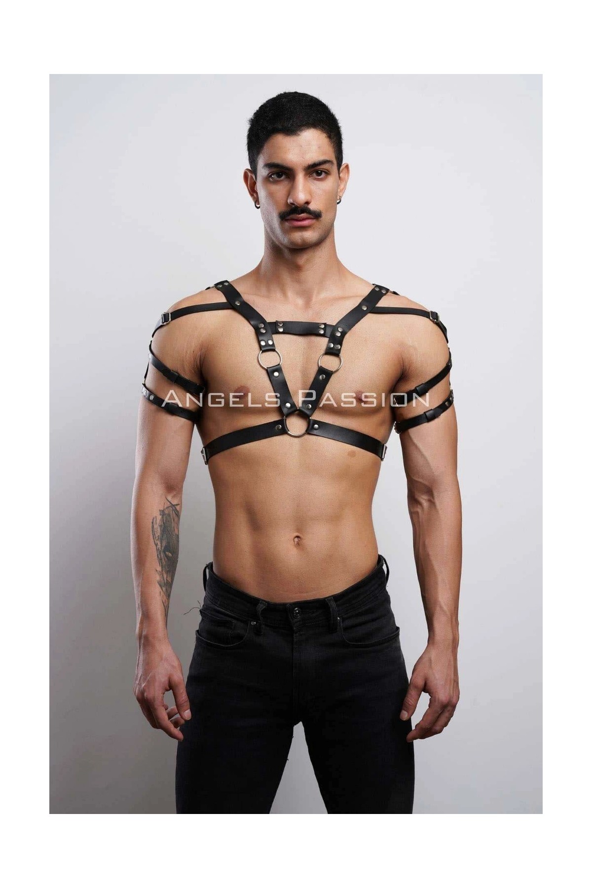 MTM My The Mall Giyim Erkek Harness, Erkek Partywear, Deri Erkek Parti Elbise Aksesuarı - Brfm6 görsel 7