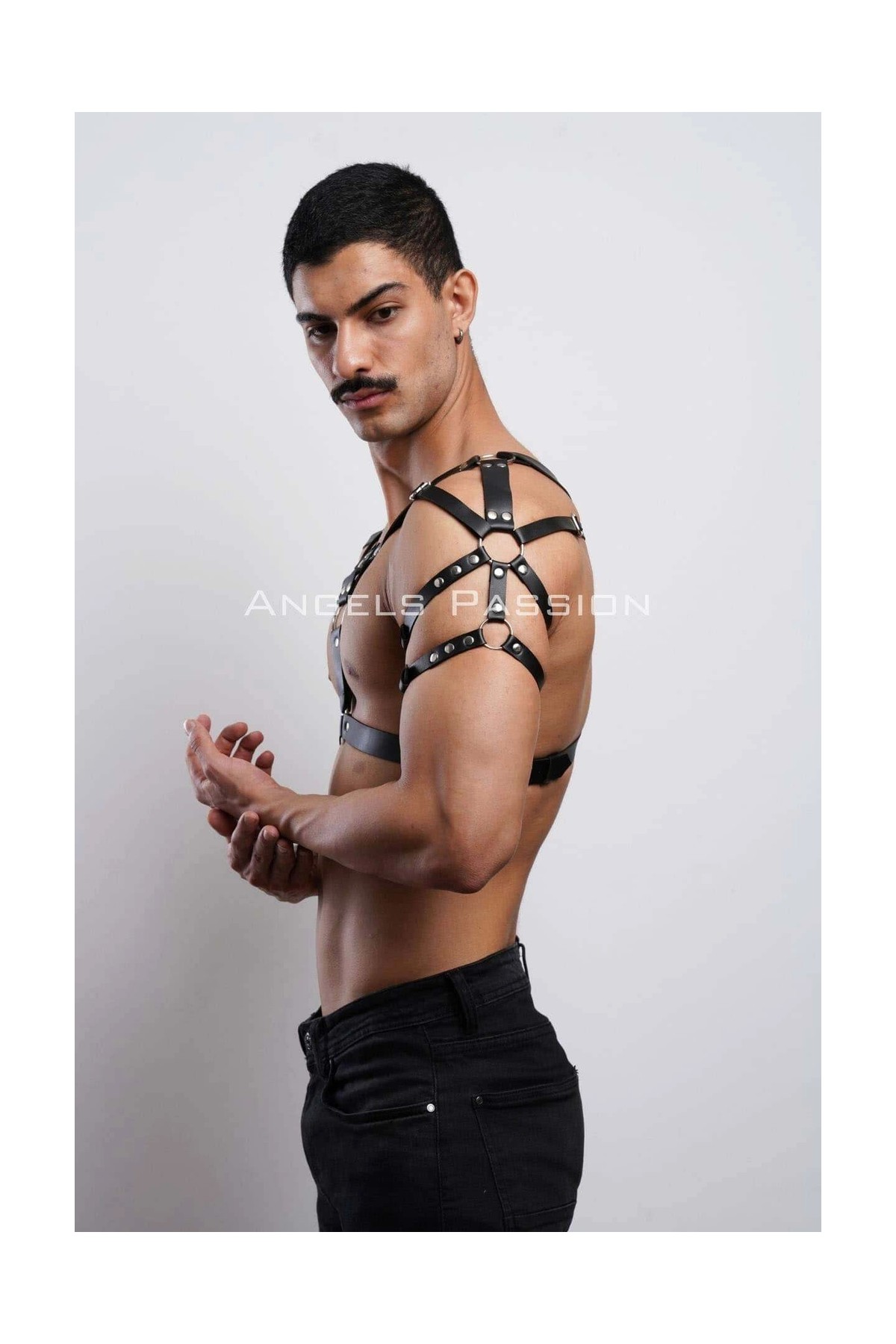 MTM My The Mall Giyim Erkek Harness, Erkek Partywear, Deri Erkek Parti Elbise Aksesuarı - Brfm6 görsel 8