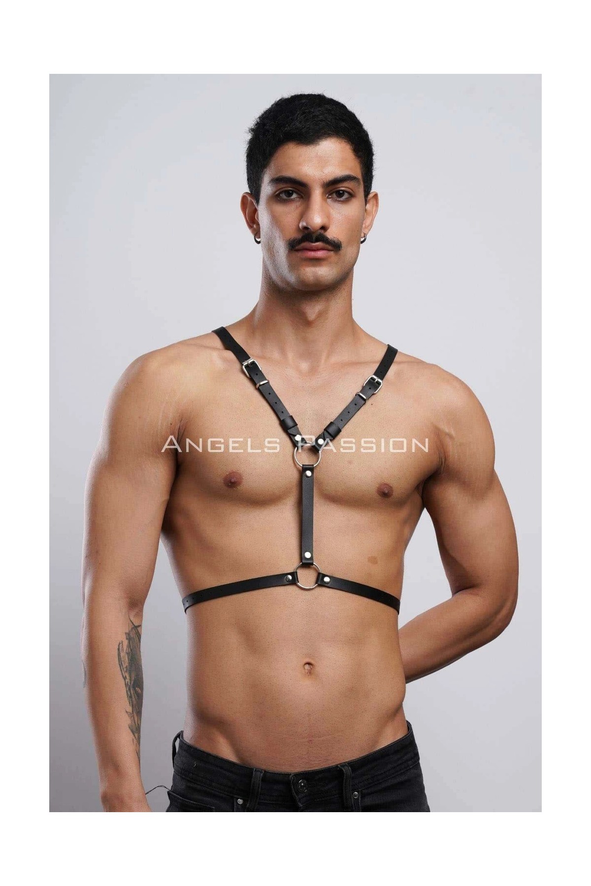 MTM My The Mall Giyim Kanatlı Erkek Harness, Erkek Göğüs Harness ve Kanat Detay, Deri Kanatlı Harness - BRFM150 görsel 7