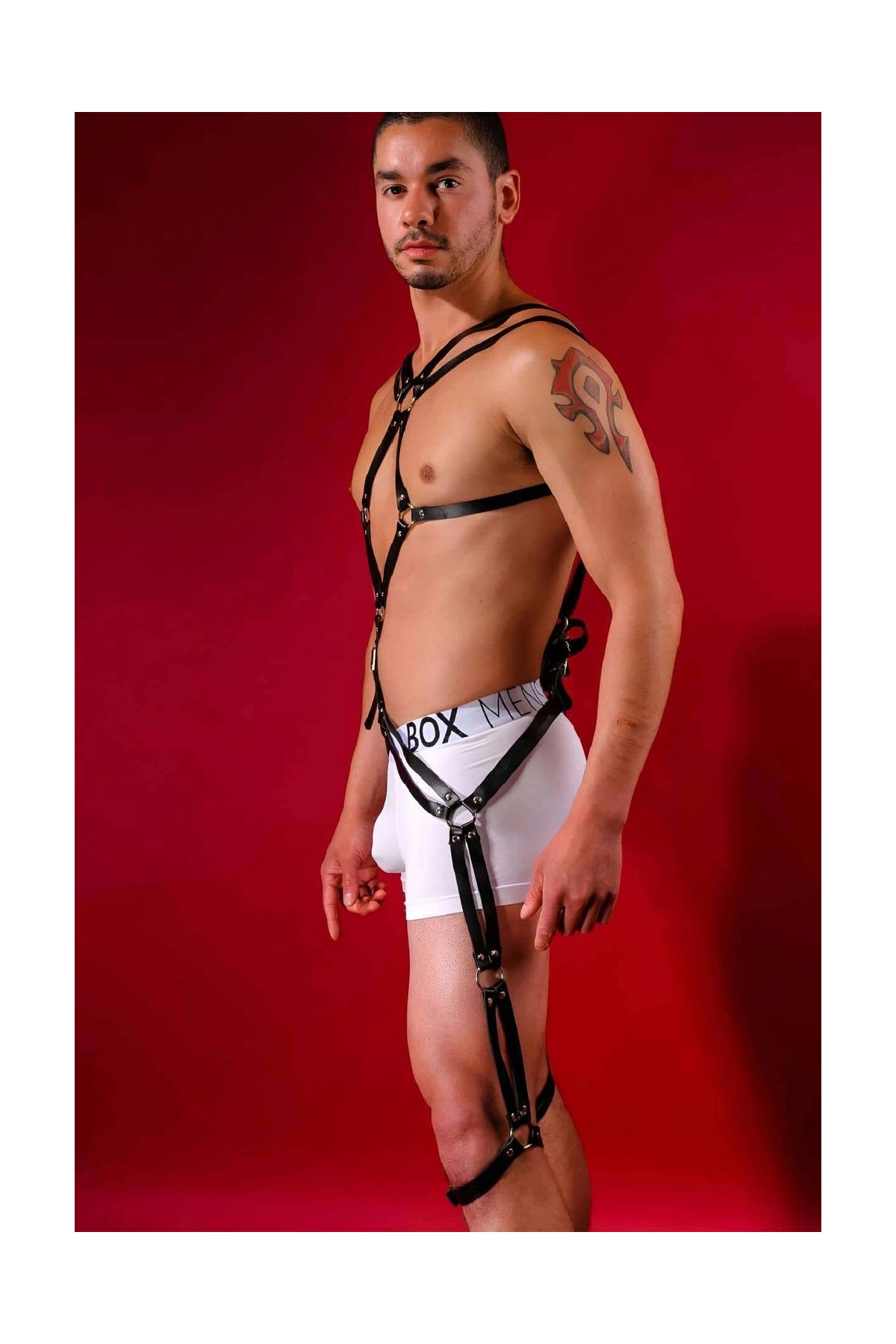 MTM My The Mall Giyim Full Body Erkek Harness, Deri Fantezi Erkek Giyim - BRFM106 görsel 2