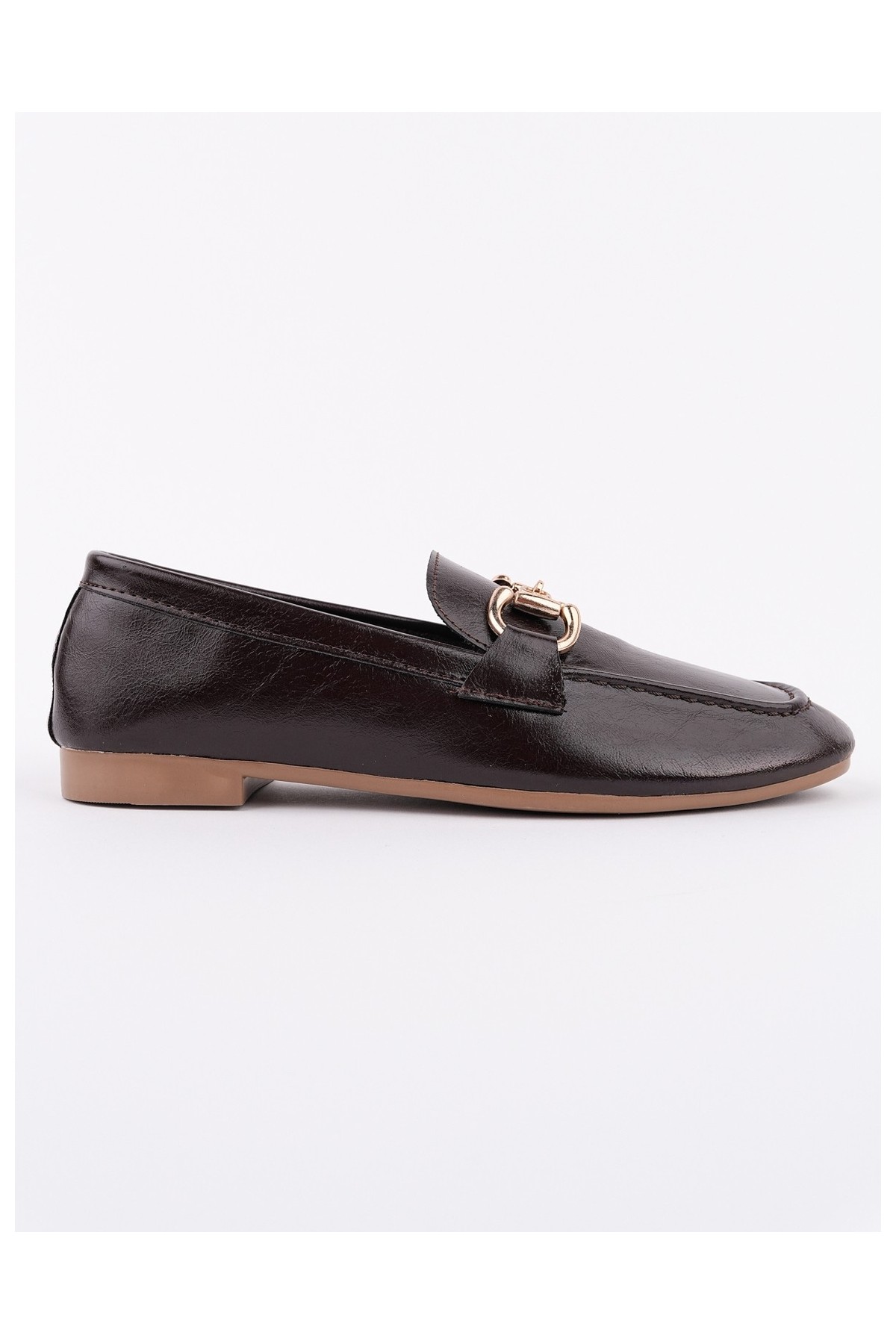 Muggo Stride Metal Tokalı Kadın Günlük Loafer Ayakkabı görsel 7