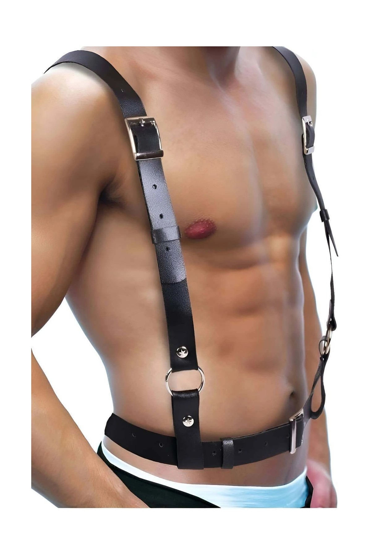 Çamaşır Kenti Deri Harness Aksesuar, Şık Erkek Harness - BRFM168
