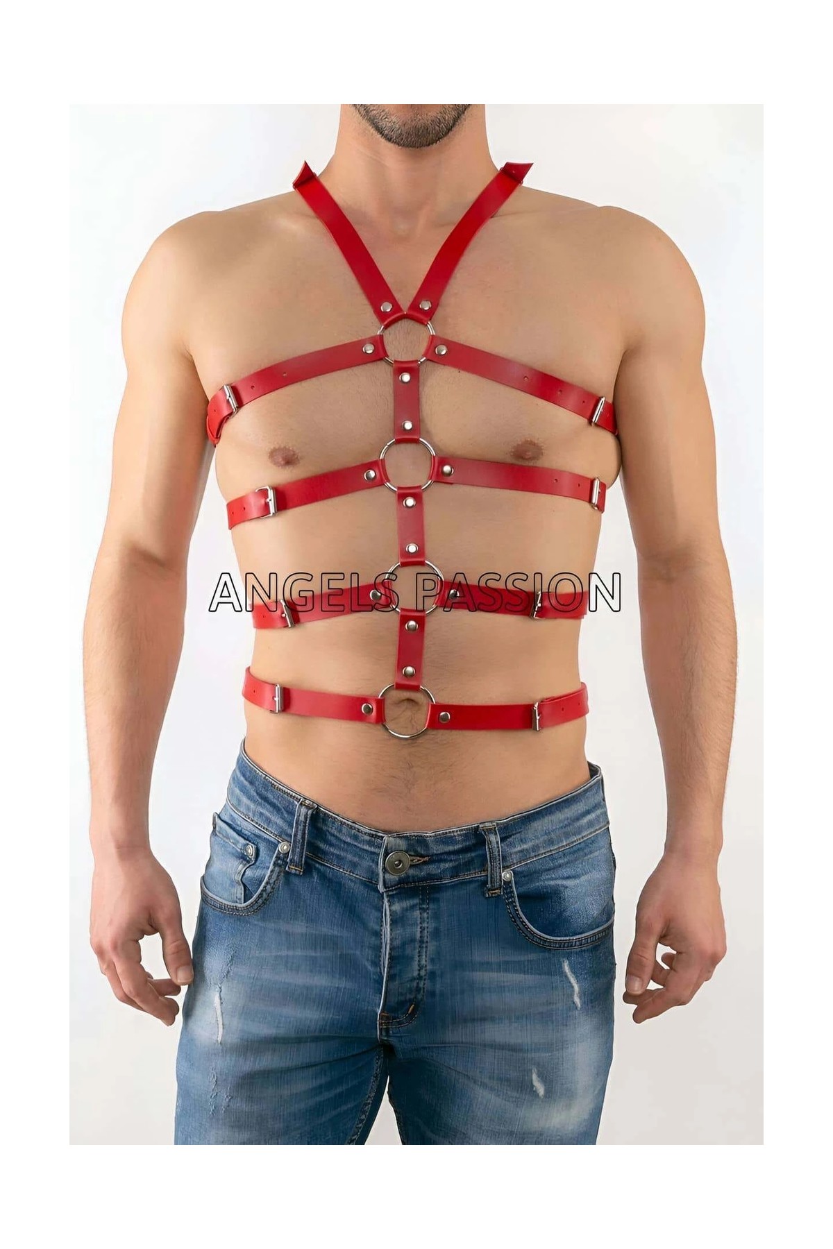 Çamaşır Kenti Seksi Erkek Body Harness, Deri Erkek Body Harness - BRFM54