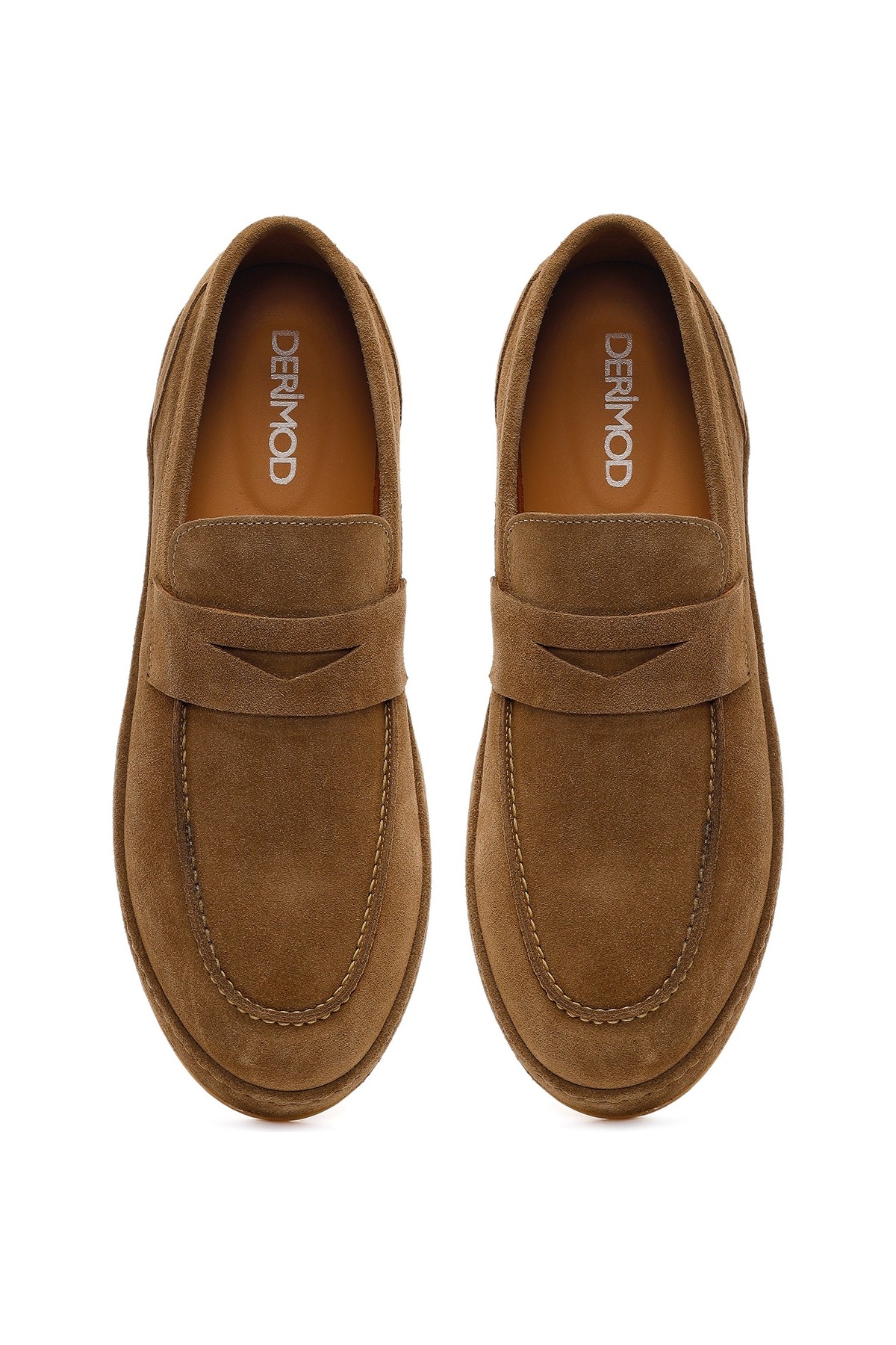 Derimod Erkek Taba Süet Deri Loafer 26SFD631010 görsel 4