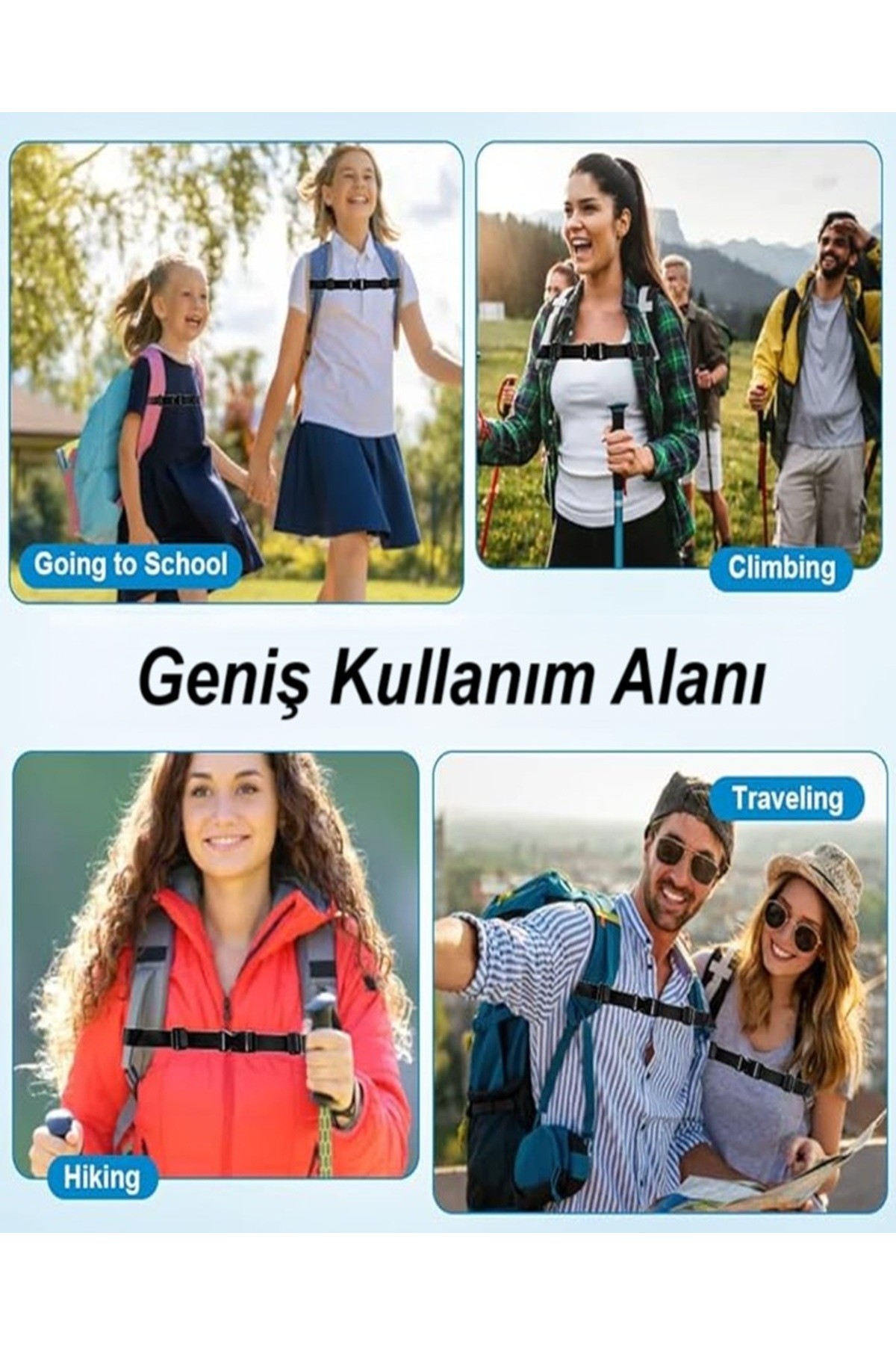 Tois Sırt Çantası Göğüs Kayışı, Okul Çantası Göğüs Kemeri, Sırt Çanta Aksesuar, Çanta Askısı görsel 6