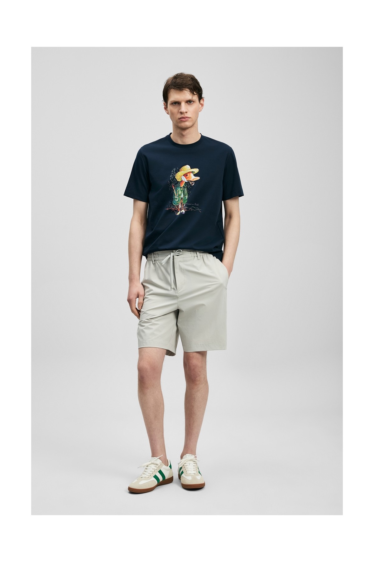 Lufian Duck Modern Grafik Tişört Siyah görsel 8
